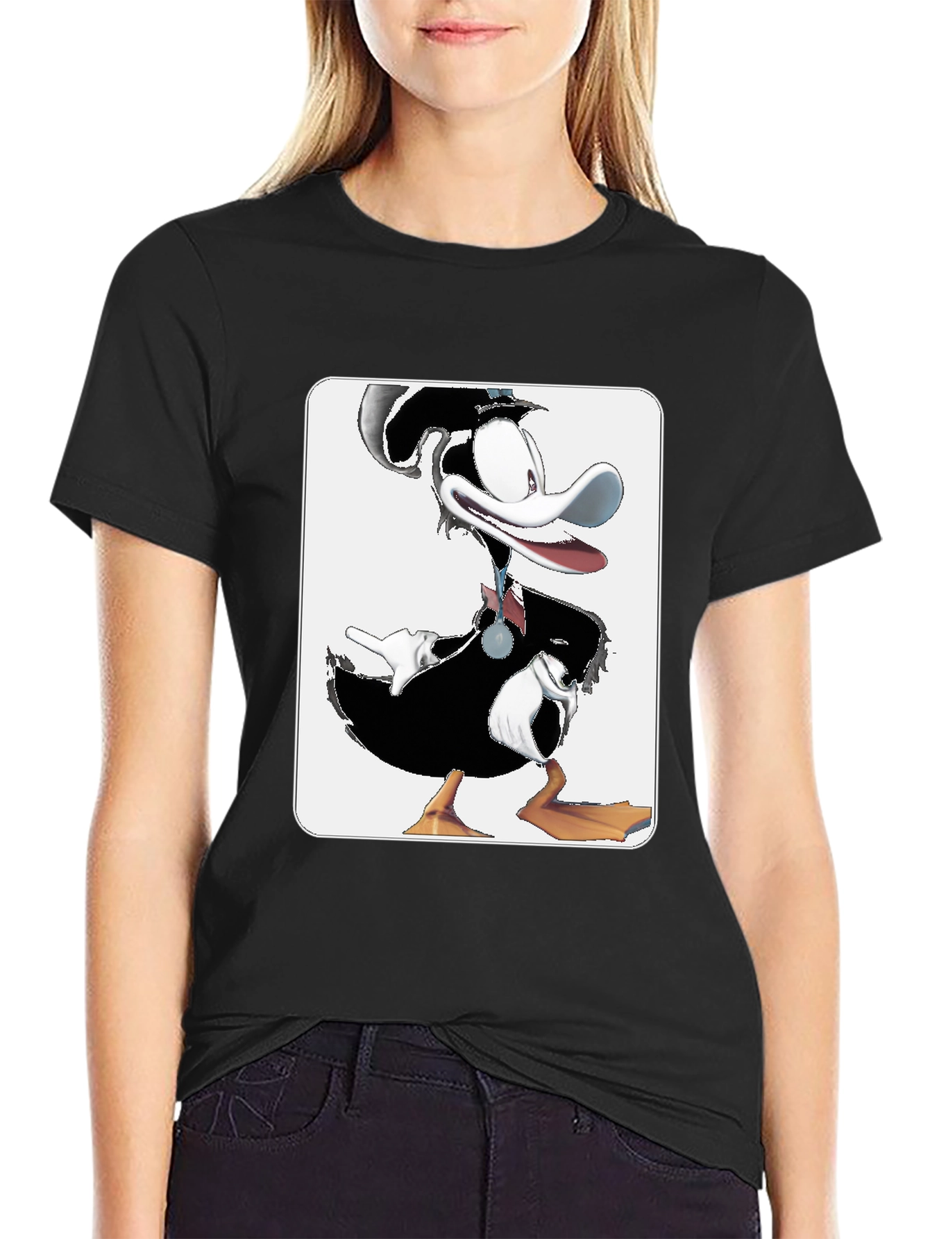 Black Toon Duck Graphic Tee