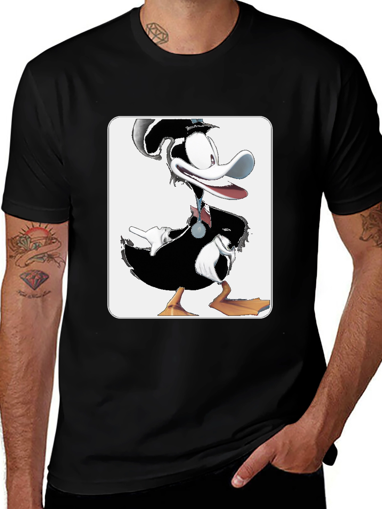 Black Toon Duck Graphic Tee
