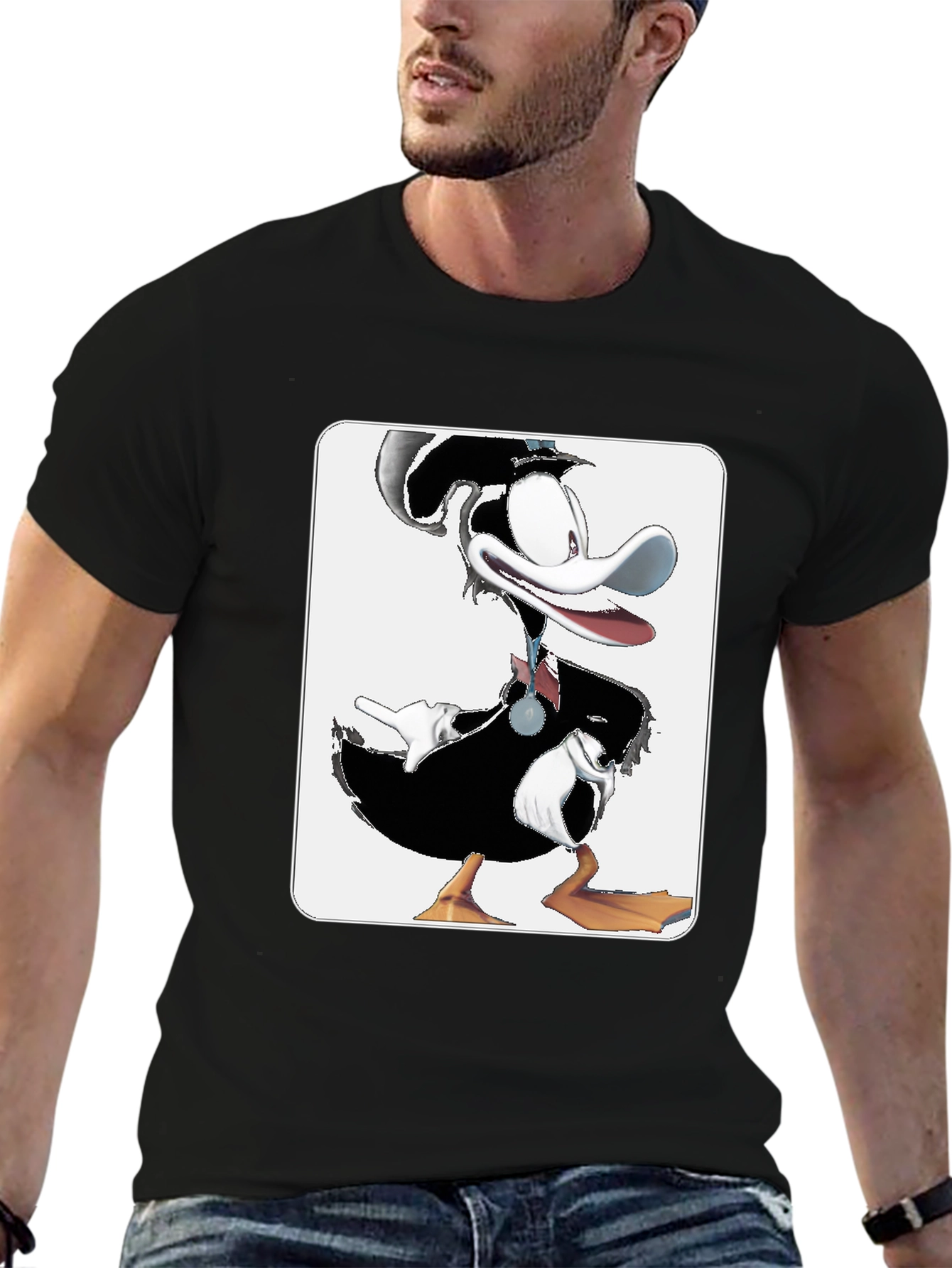 Black Toon Duck Graphic Tee