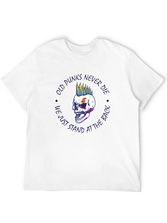 Punk Skull Graphic Tee - Never Die!