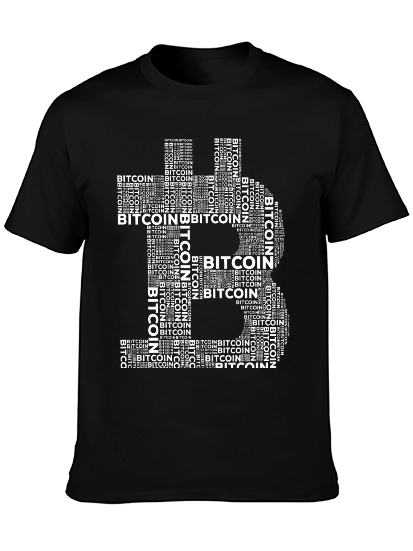 Bitcoin Word Art T-Shirt - Crypto Tee