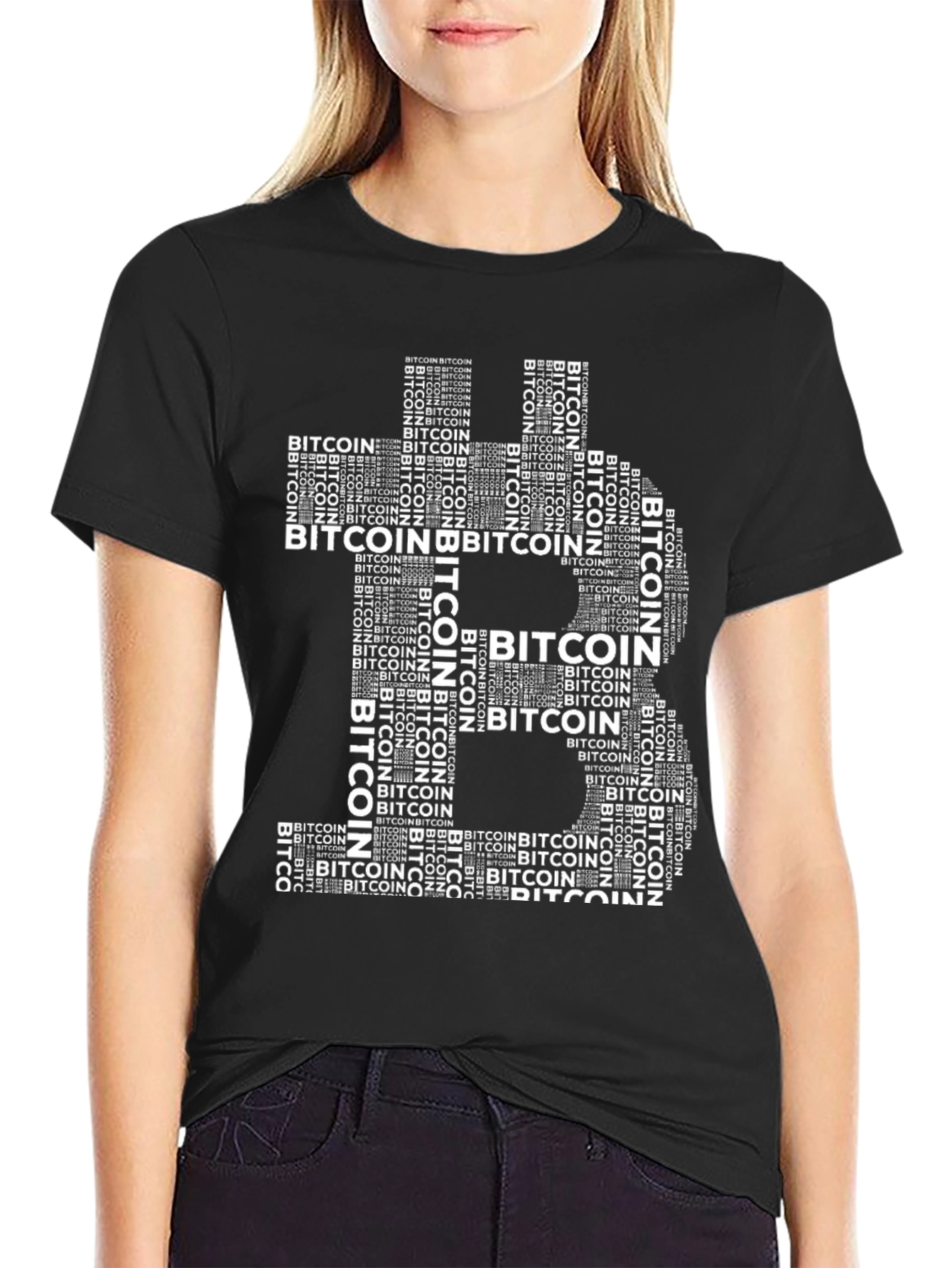 Bitcoin Word Art T-Shirt - Crypto Tee