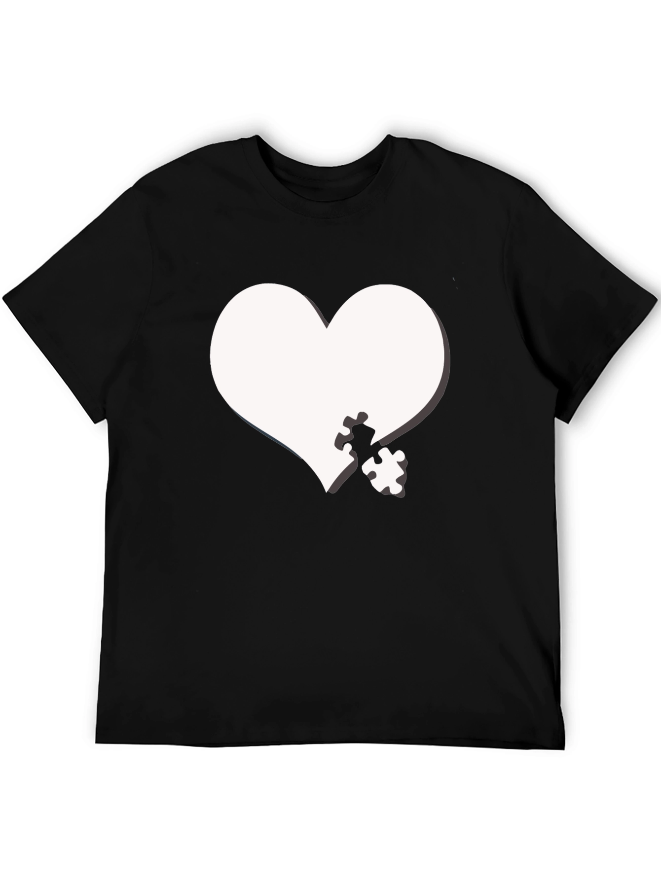 Heart Puzzle Piece Graphic Tee