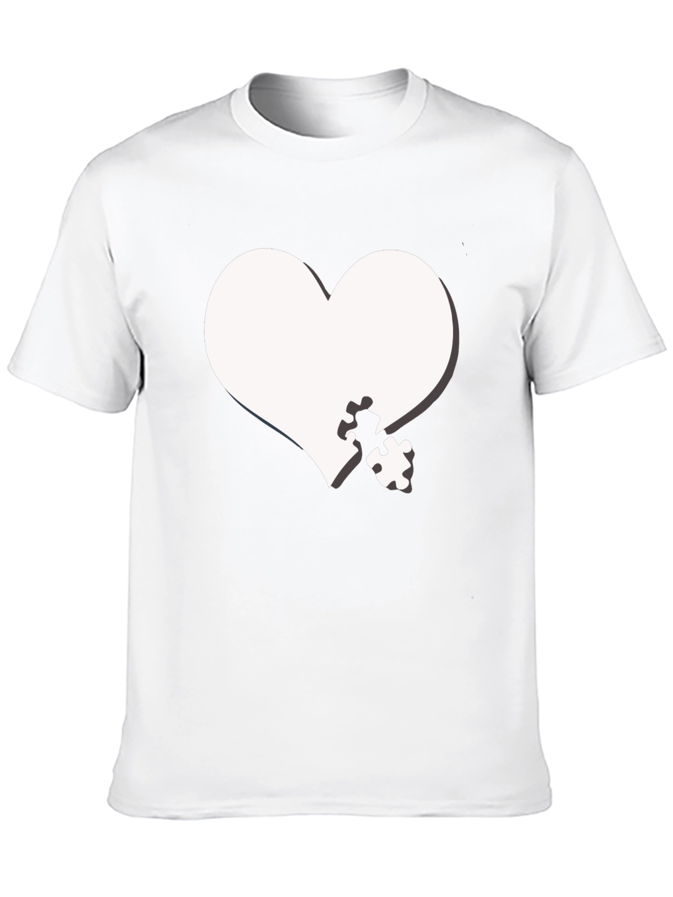 Heart Puzzle Piece Graphic Tee