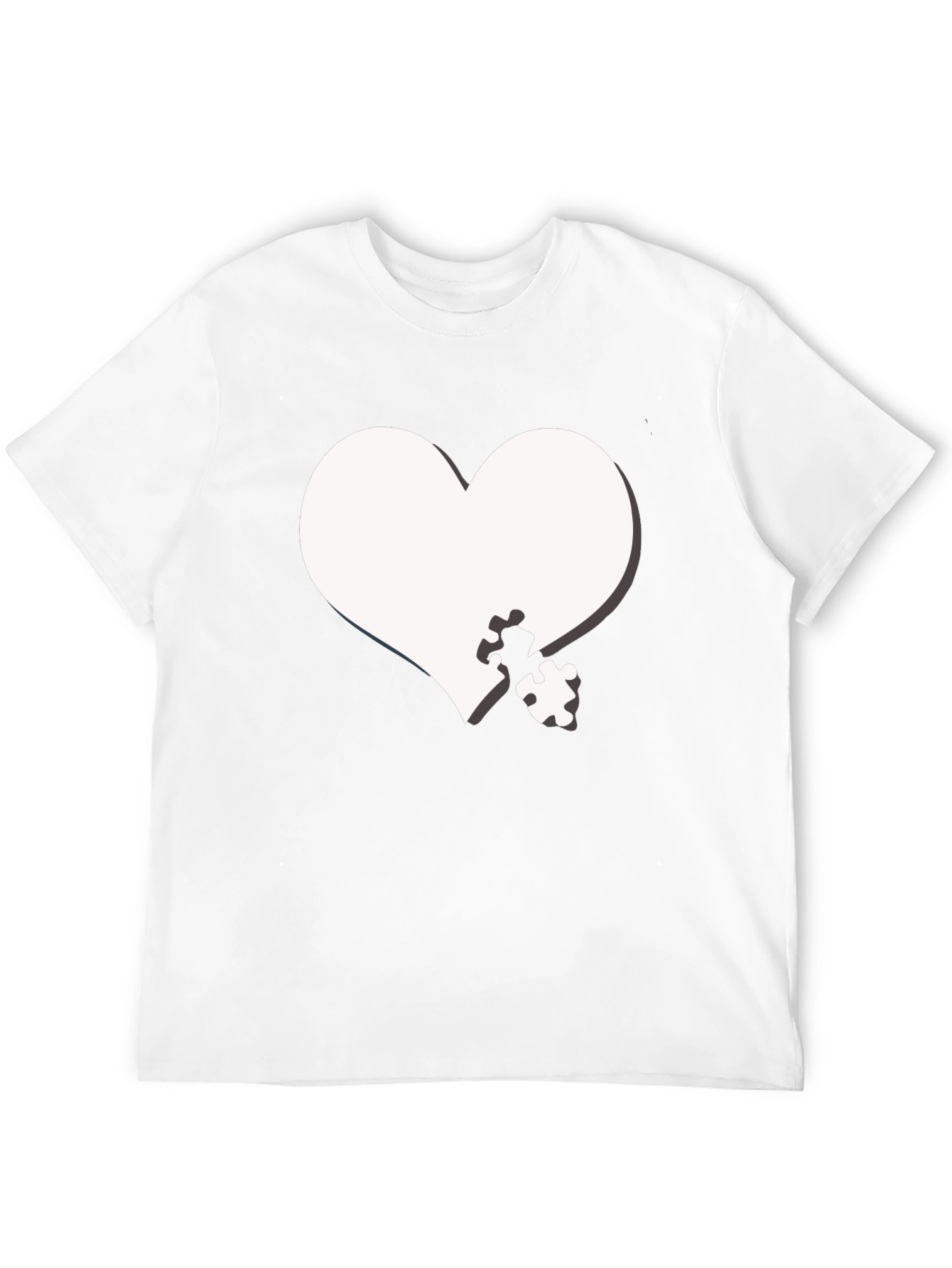 Heart Puzzle Piece Graphic Tee