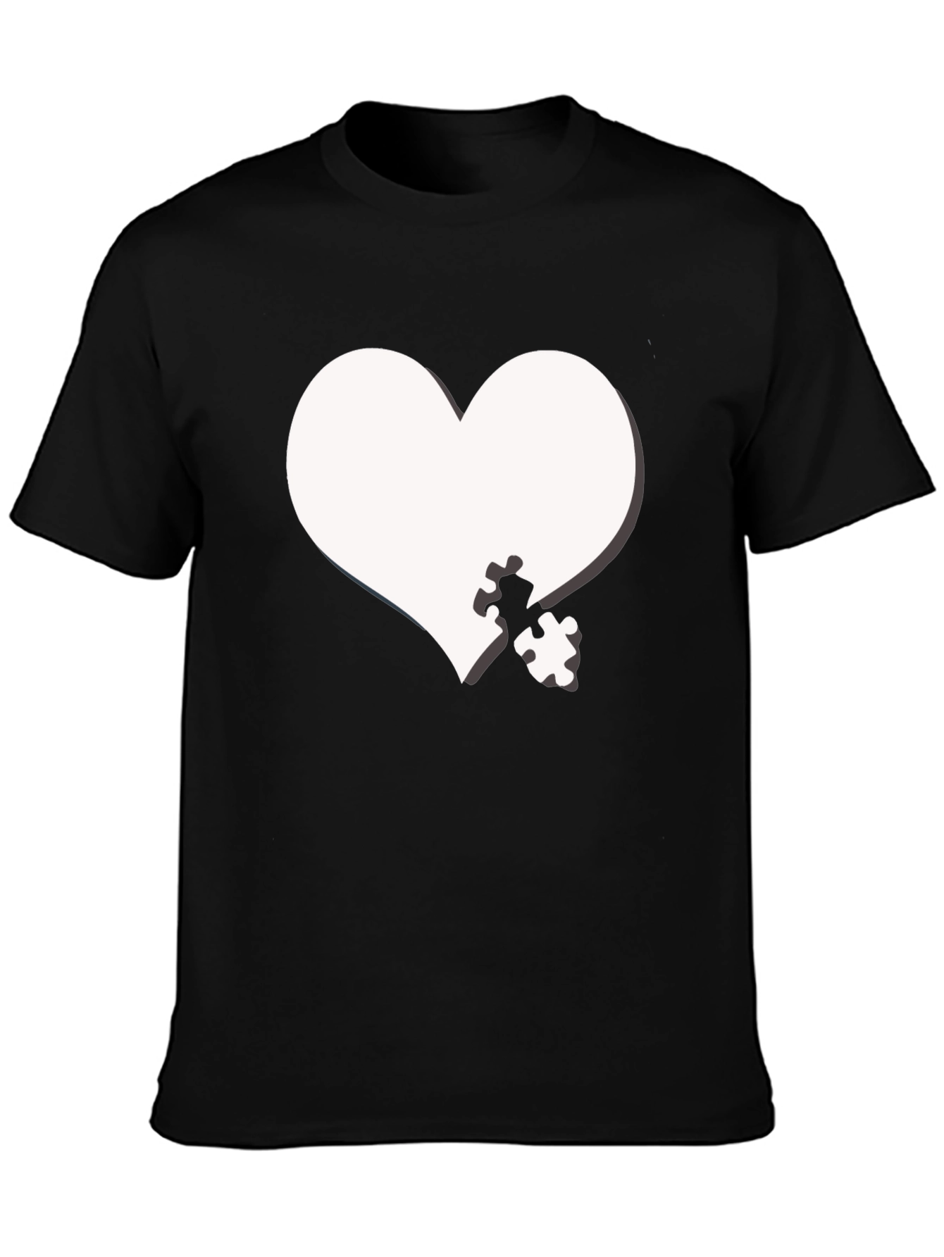 Heart Puzzle Piece Graphic Tee
