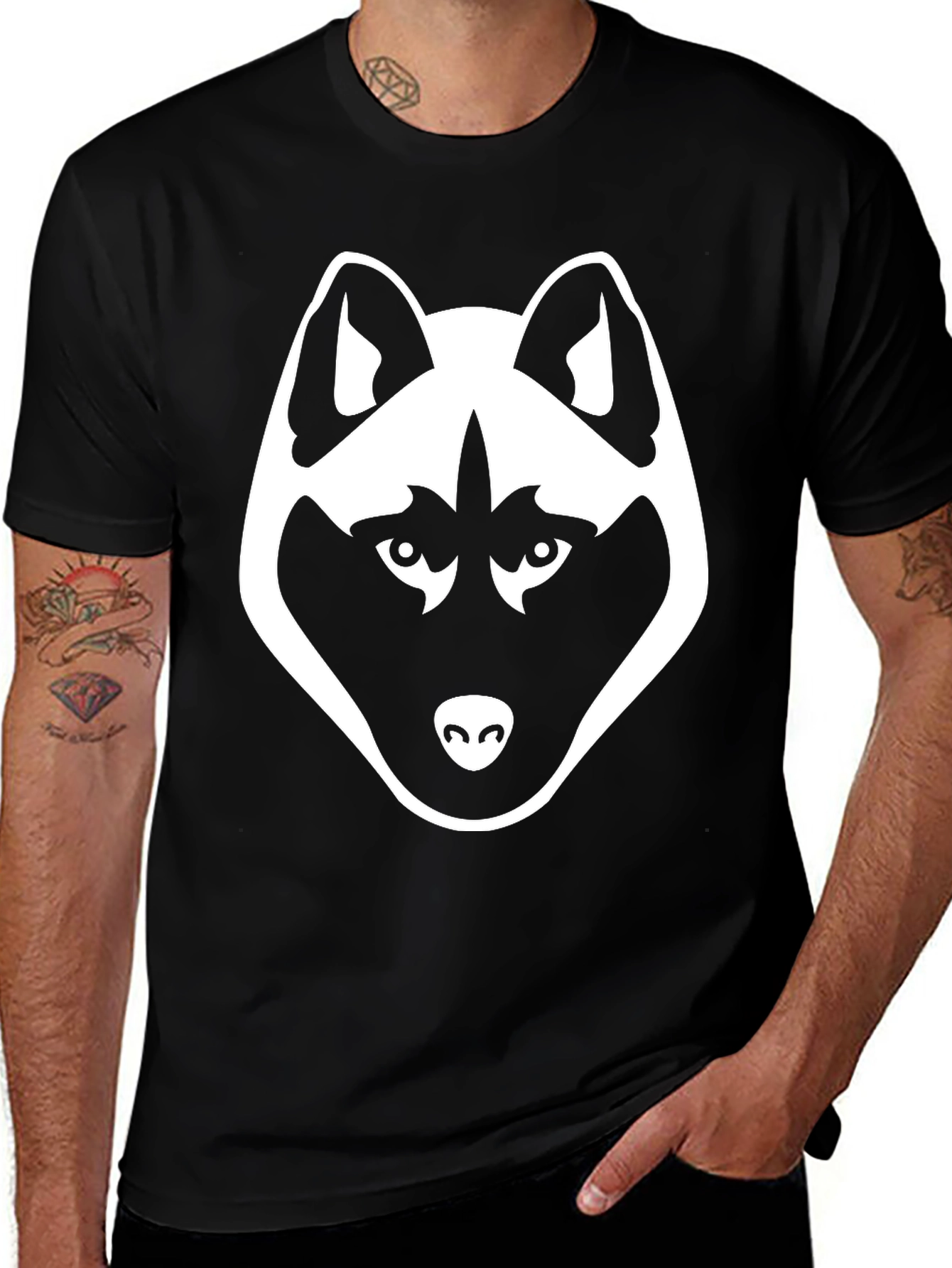 Black Husky Graphic T-Shirt