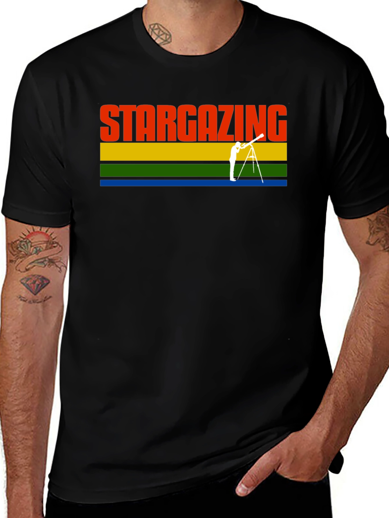 Stargazing Retro Tee - Astronomy T-Shirt