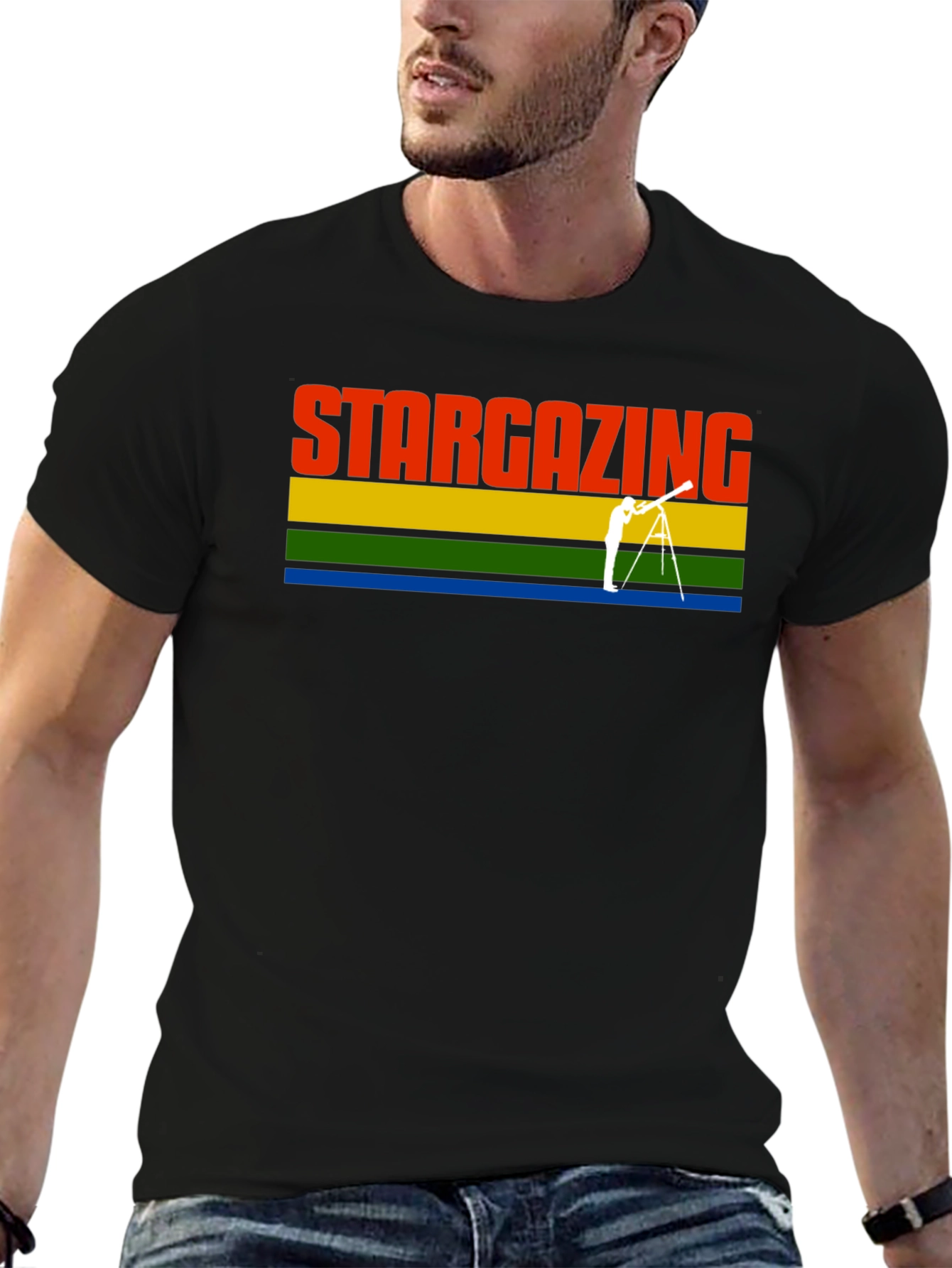 Stargazing Retro Tee - Astronomy T-Shirt