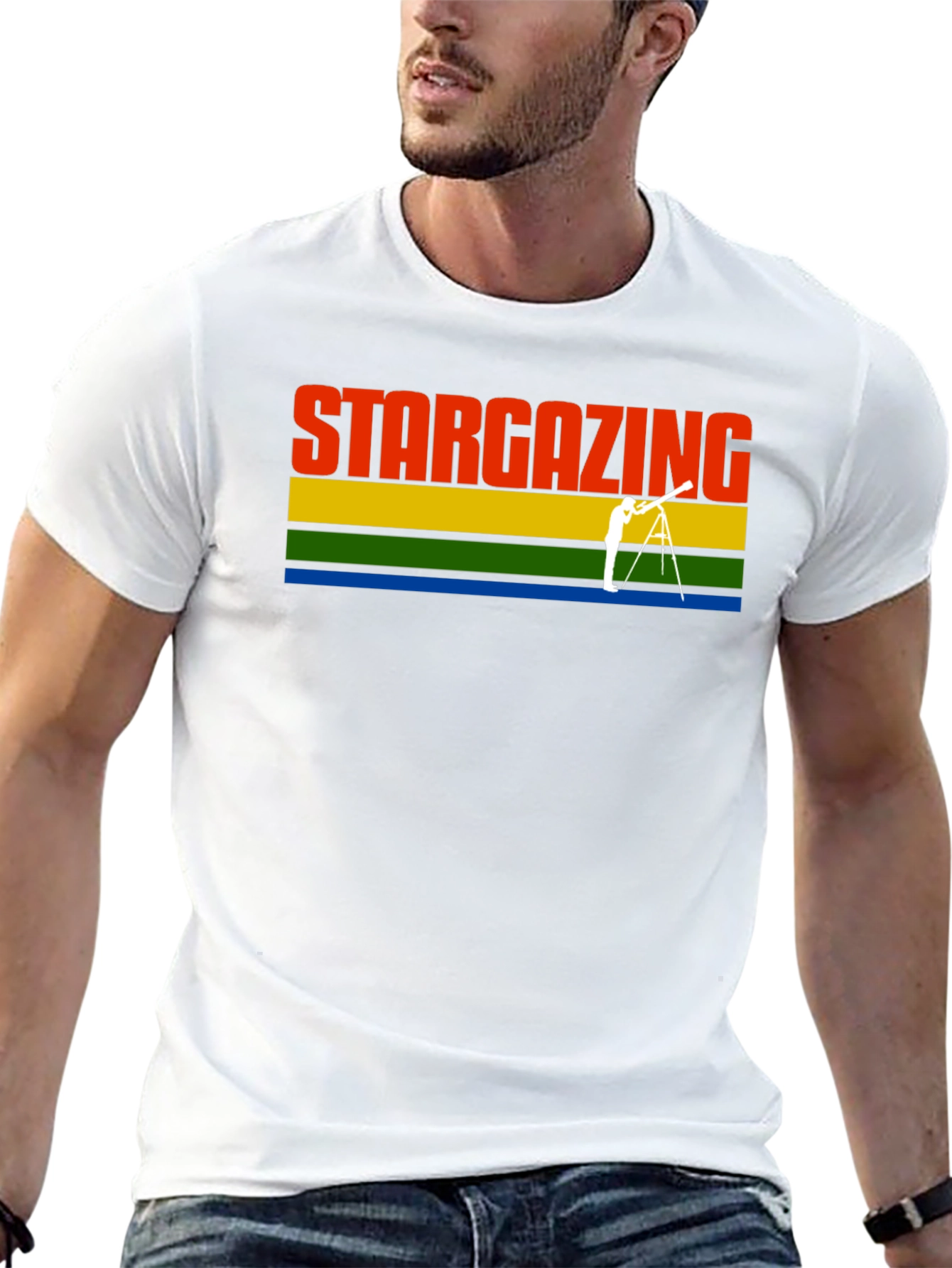Stargazing Retro Tee - Astronomy T-Shirt
