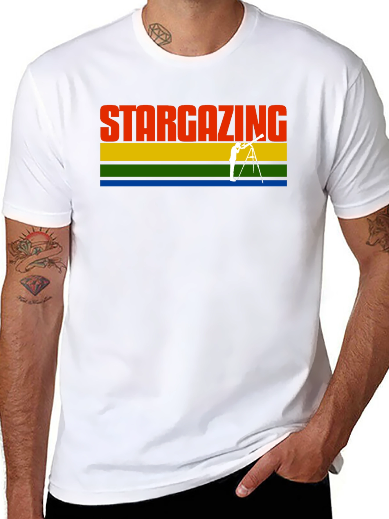 Stargazing Retro Tee - Astronomy T-Shirt
