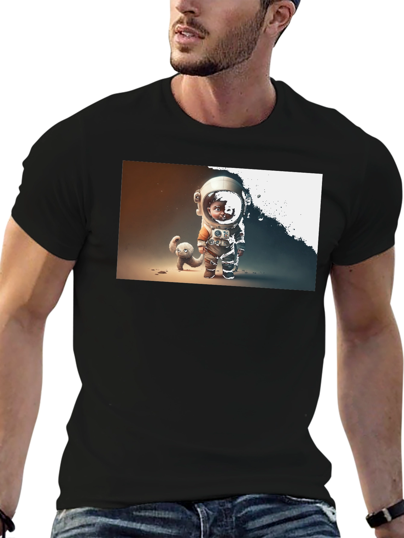 Astronaut Kid Graphic T-Shirt - Space Adventure Tee