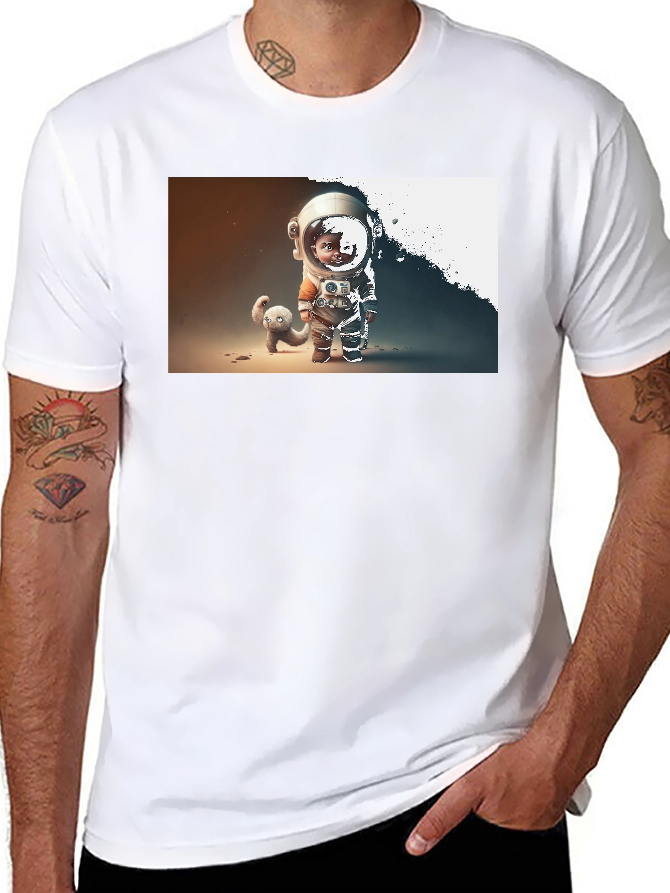 Astronaut Kid Graphic T-Shirt - Space Adventure Tee
