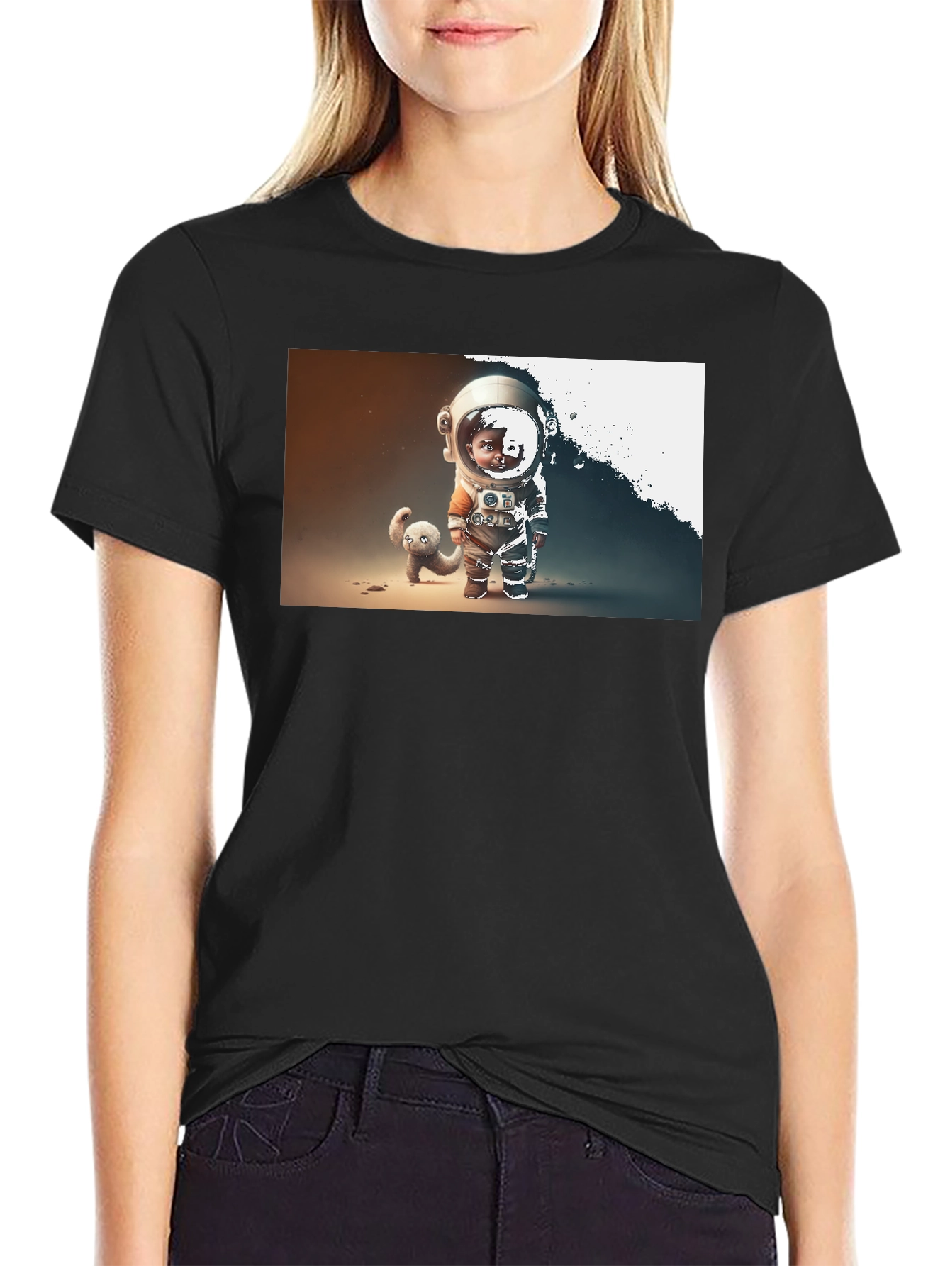 Astronaut Kid Graphic T-Shirt - Space Adventure Tee