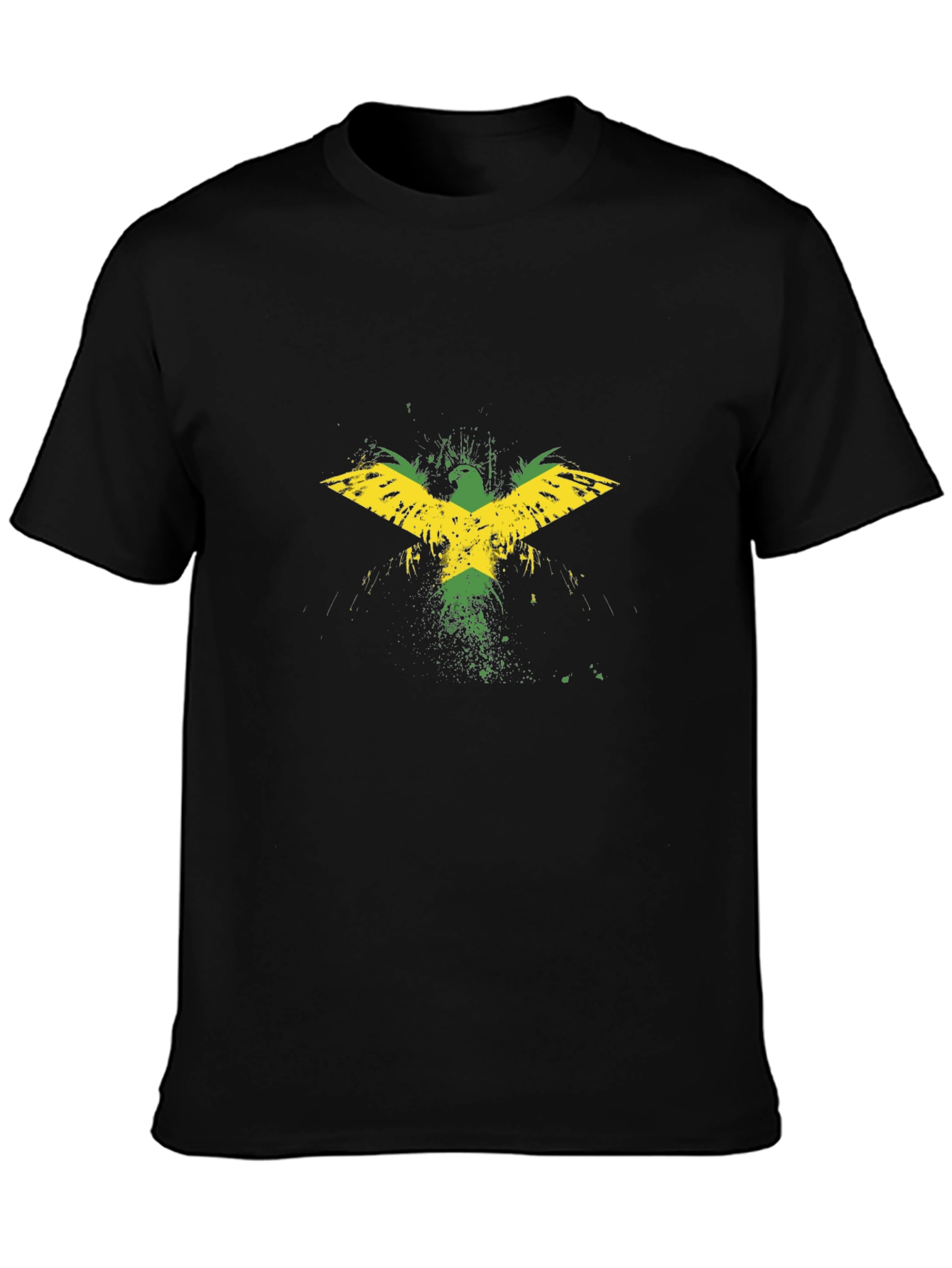 Jamaican Flag Eagle Black T-Shirt