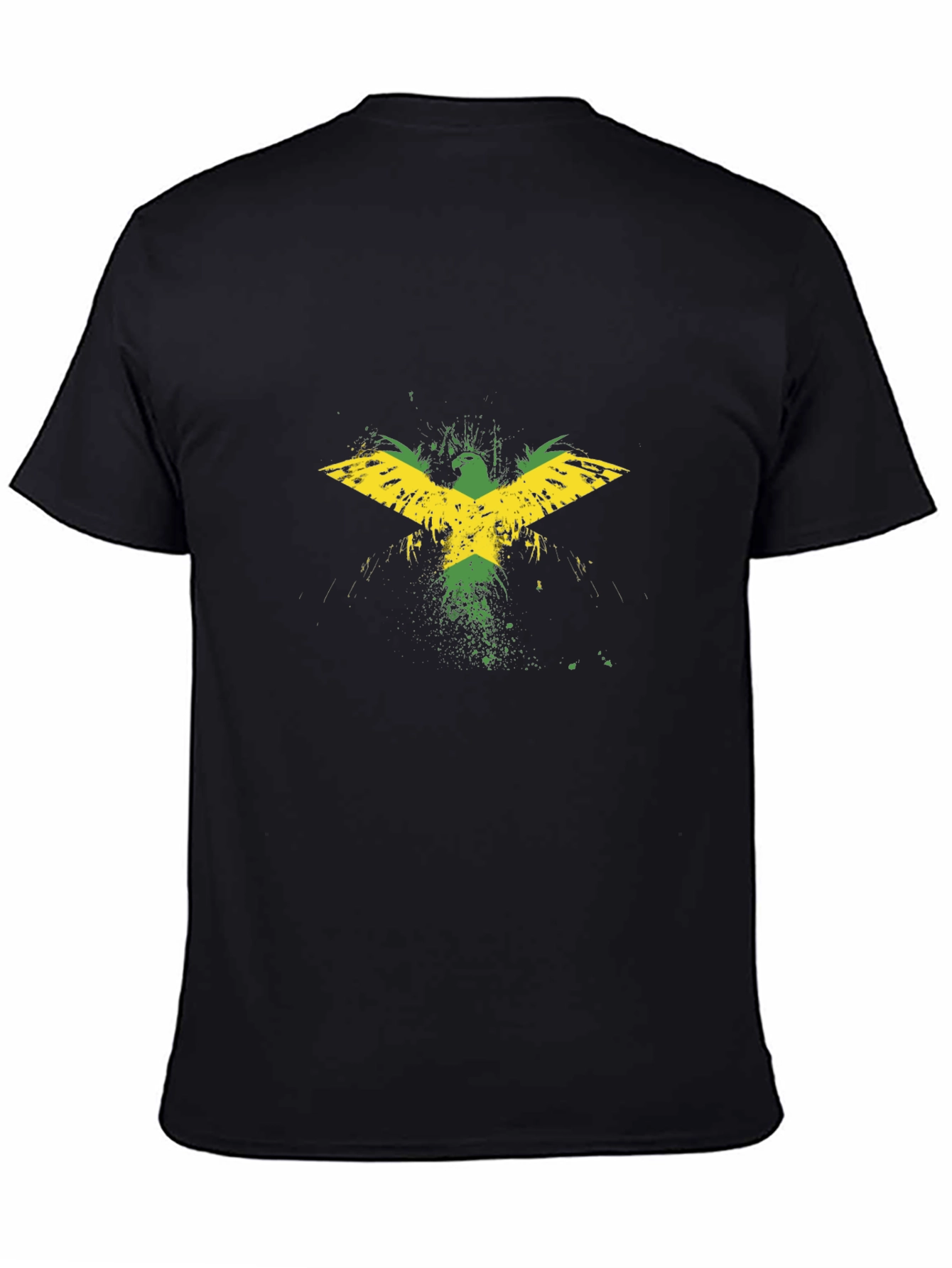 Jamaican Flag Eagle Black T-Shirt