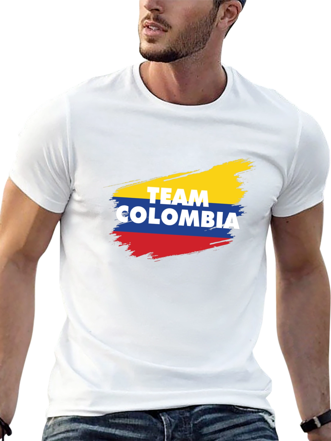 Team Colombia T-Shirt - Yellow Blue Red Fan Tee