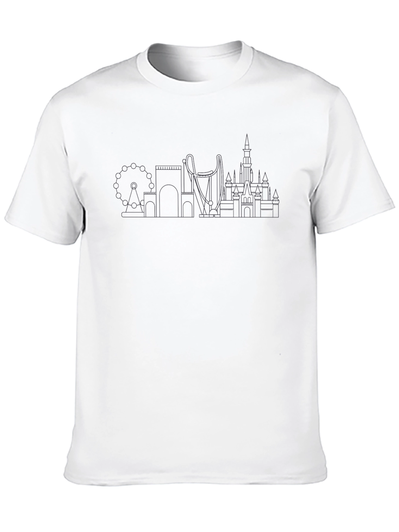 Theme Park Skyline Graphic T-Shirt