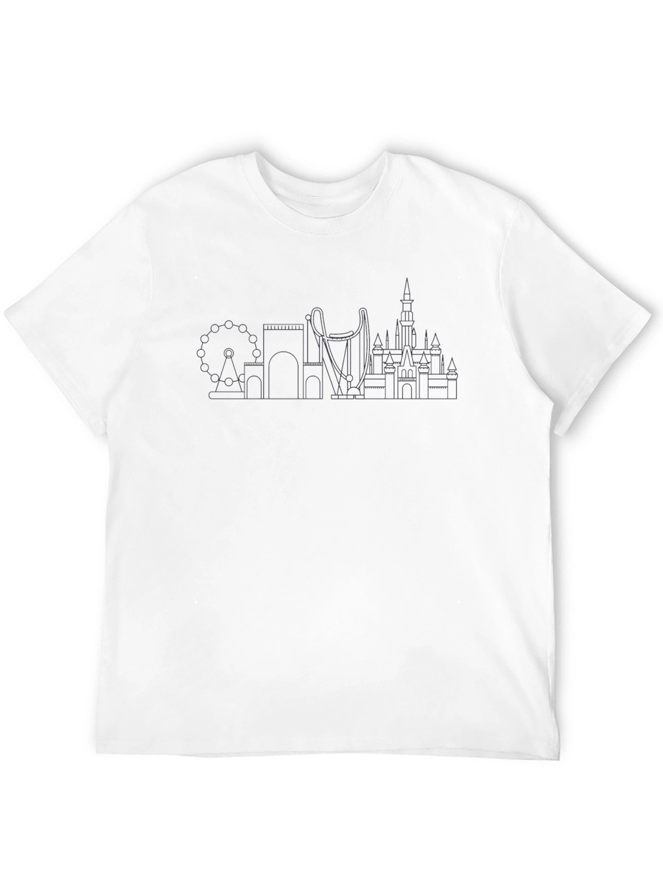 Theme Park Skyline Graphic T-Shirt