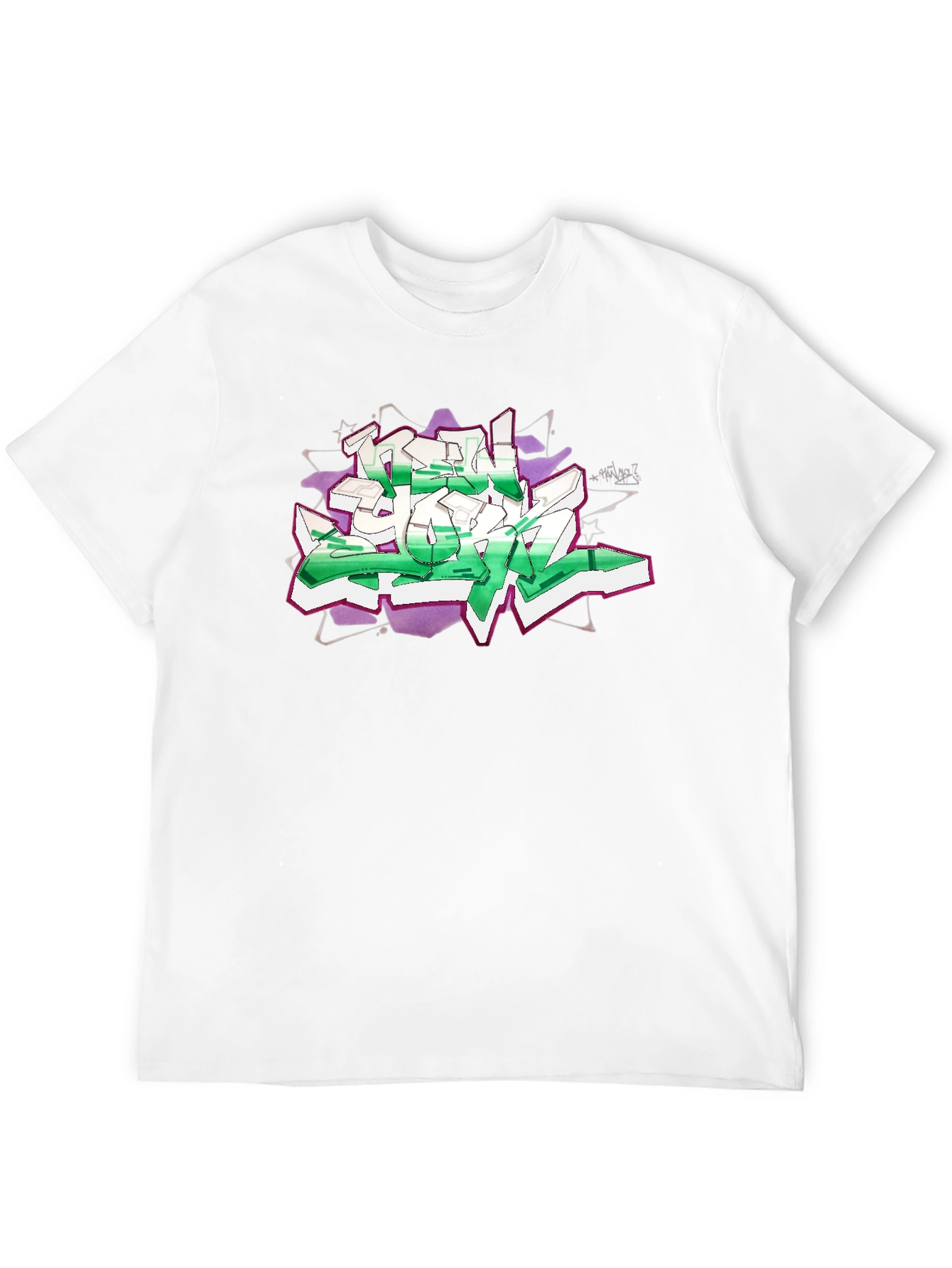 Graffiti Graphic Print Black T-Shirt