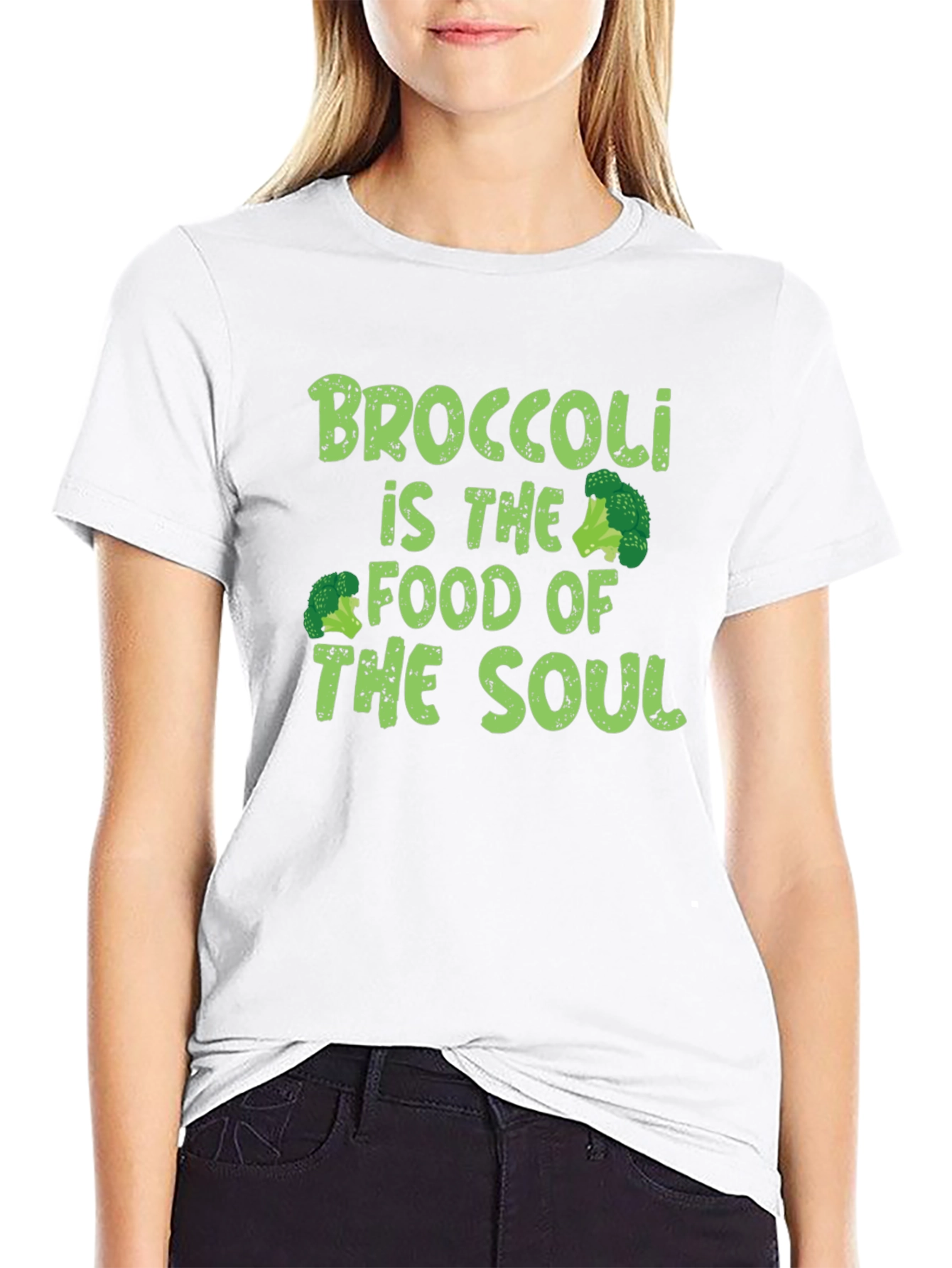 Broccoli is the Food of the Soul Black T-Shirt