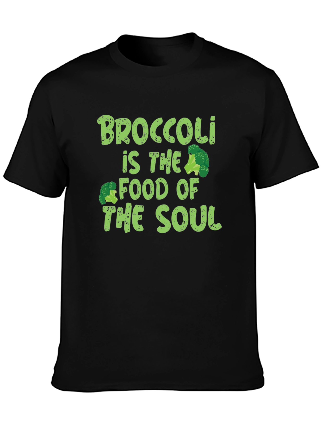 Broccoli is the Food of the Soul Black T-Shirt