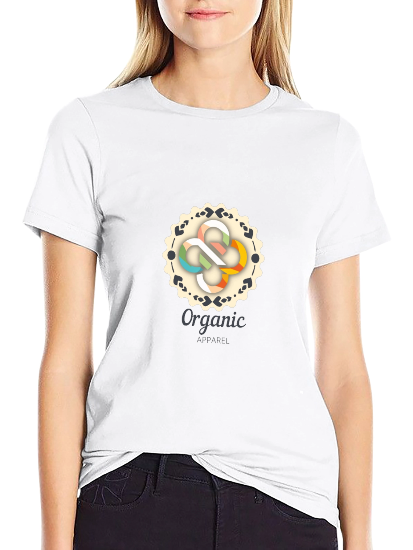 Organic Apparel Black Graphic Tee