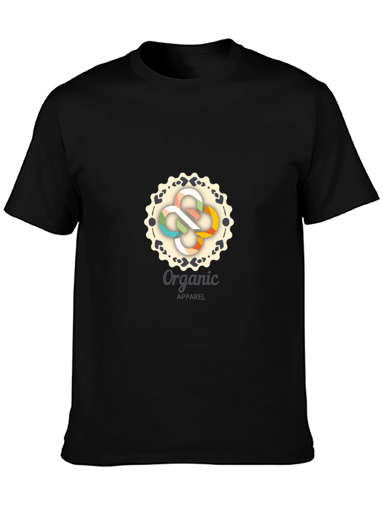 Organic Apparel Black Graphic Tee
