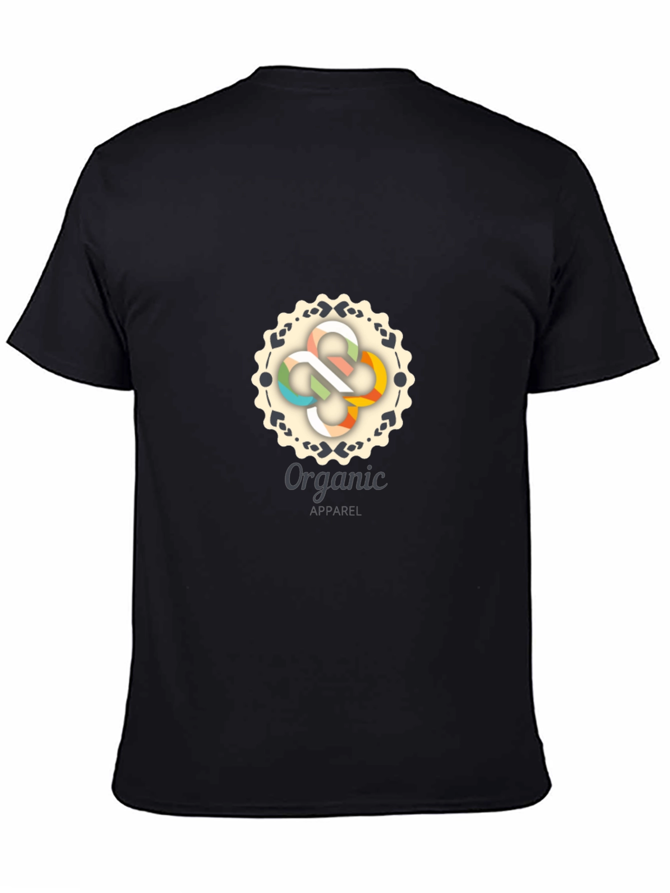 Organic Apparel Black Graphic Tee