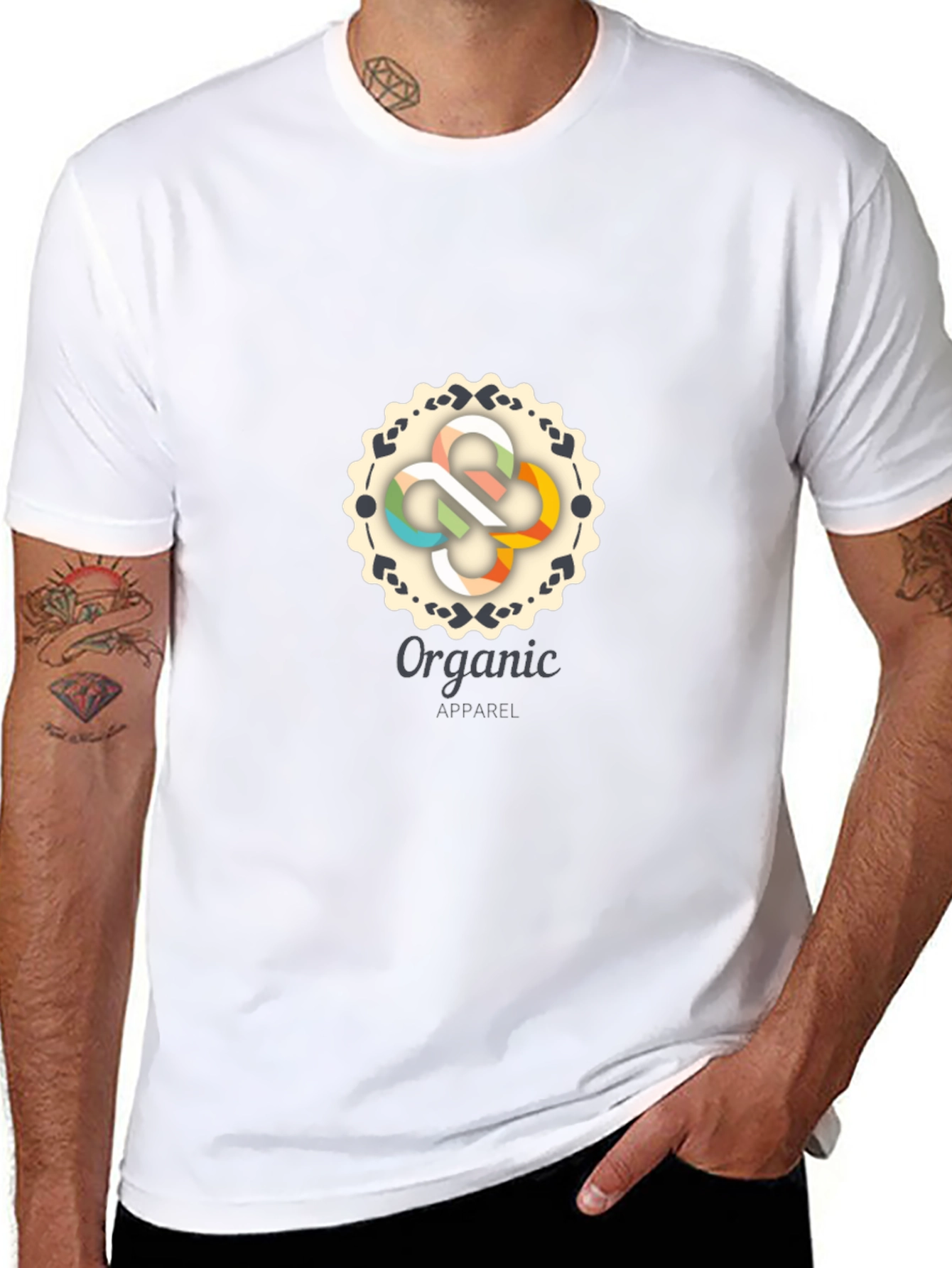 Organic Apparel Black Graphic Tee