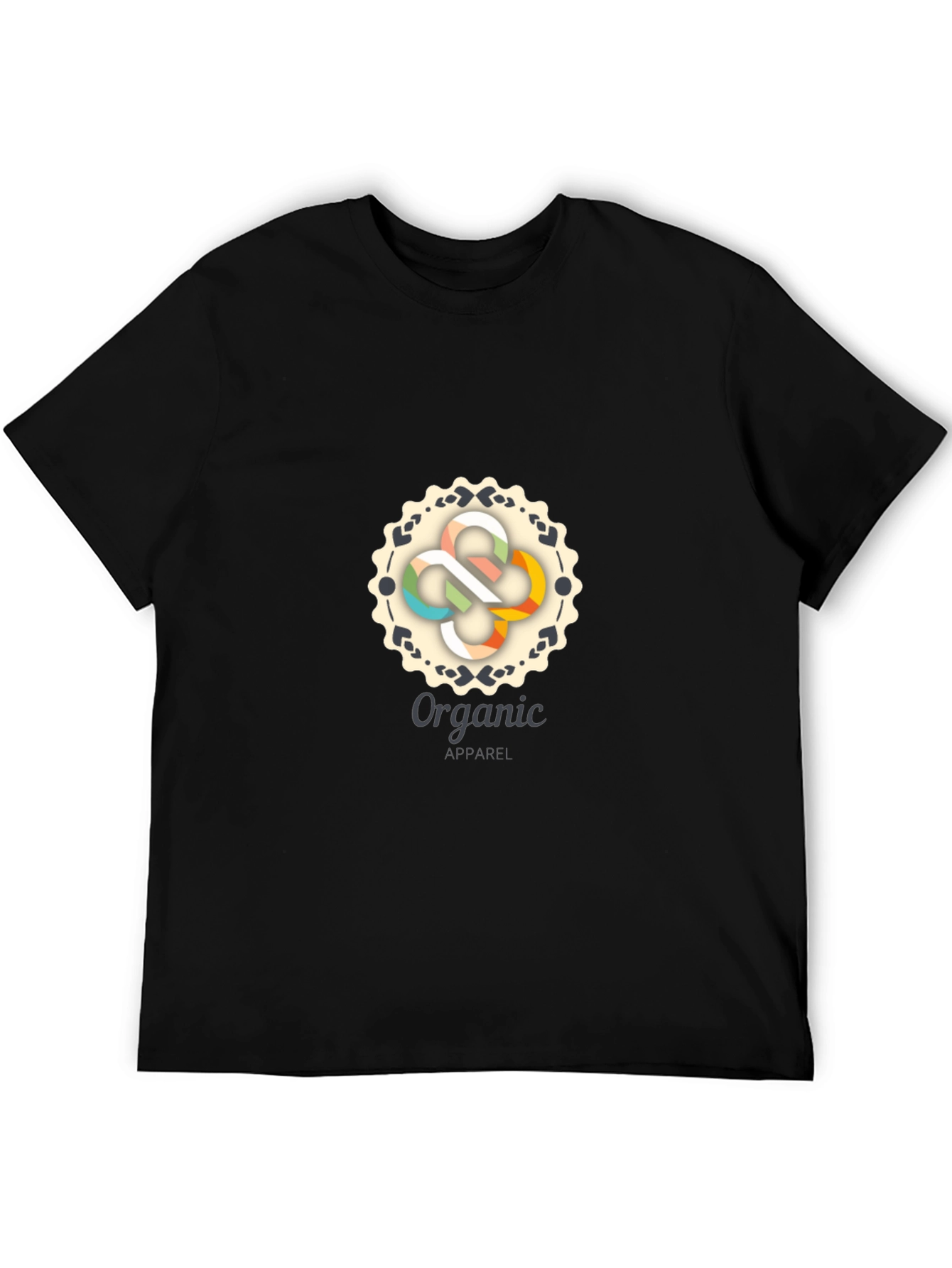 Organic Apparel Black Graphic Tee