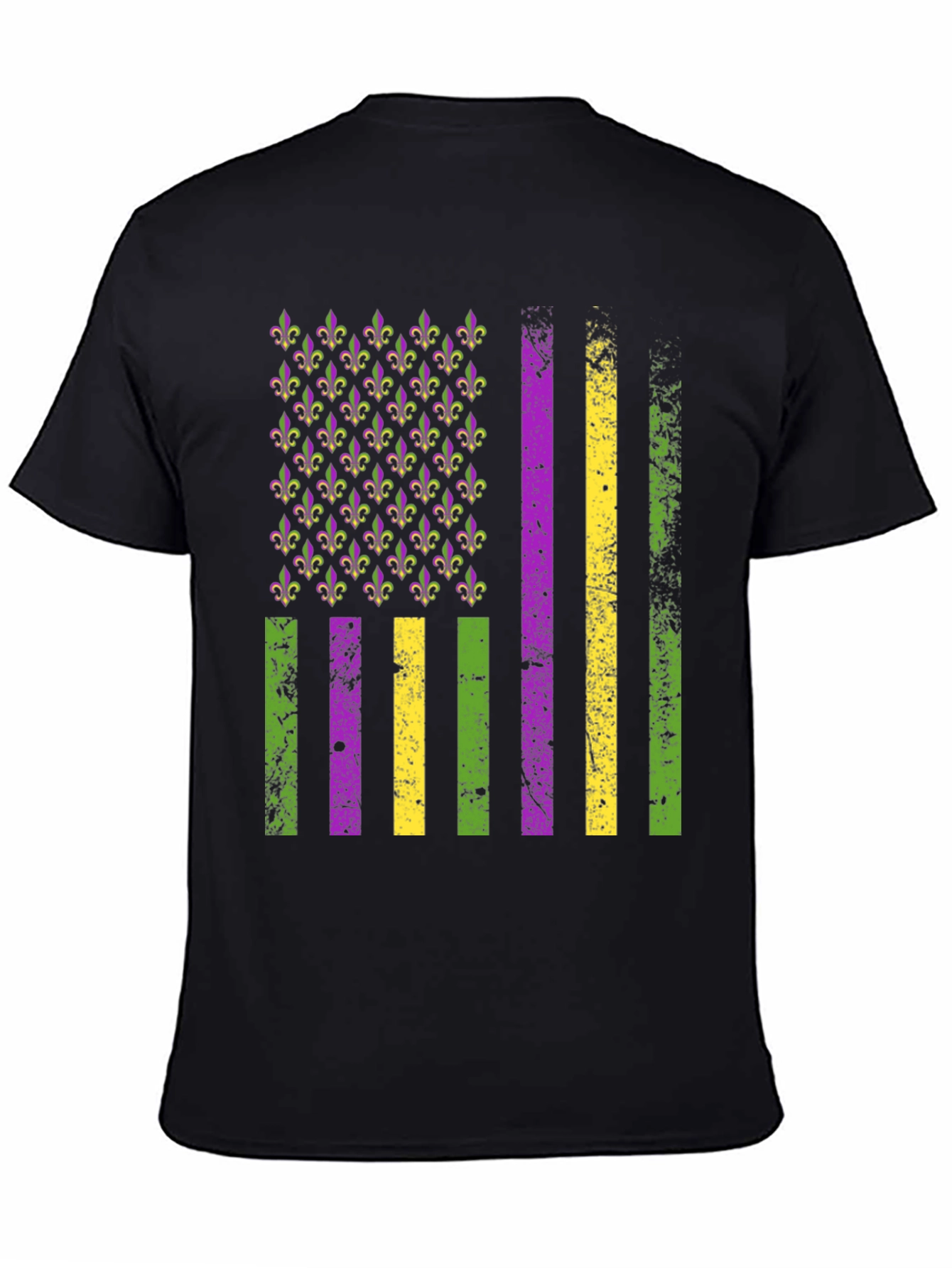 Mardi Gras American Flag T-Shirt
