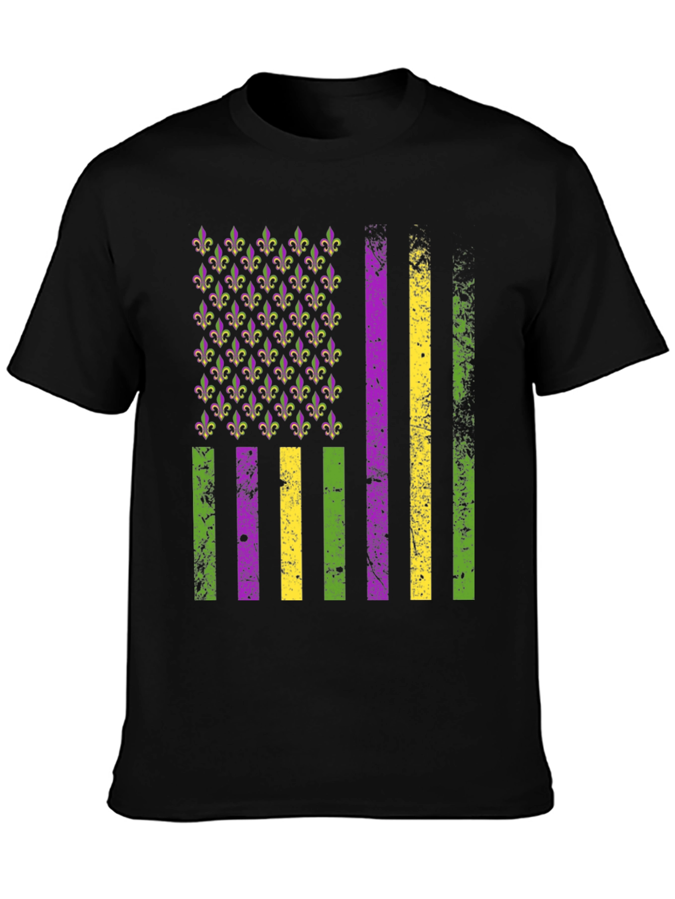 Mardi Gras American Flag T-Shirt