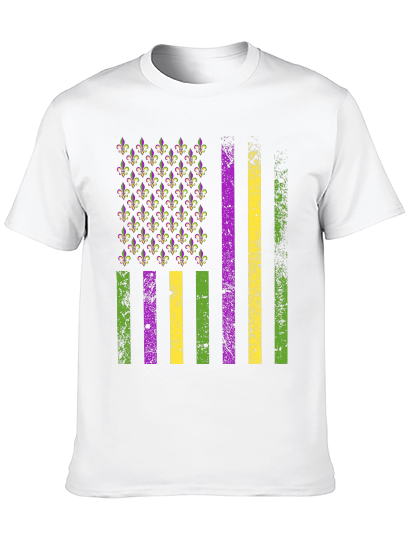 Mardi Gras American Flag T-Shirt