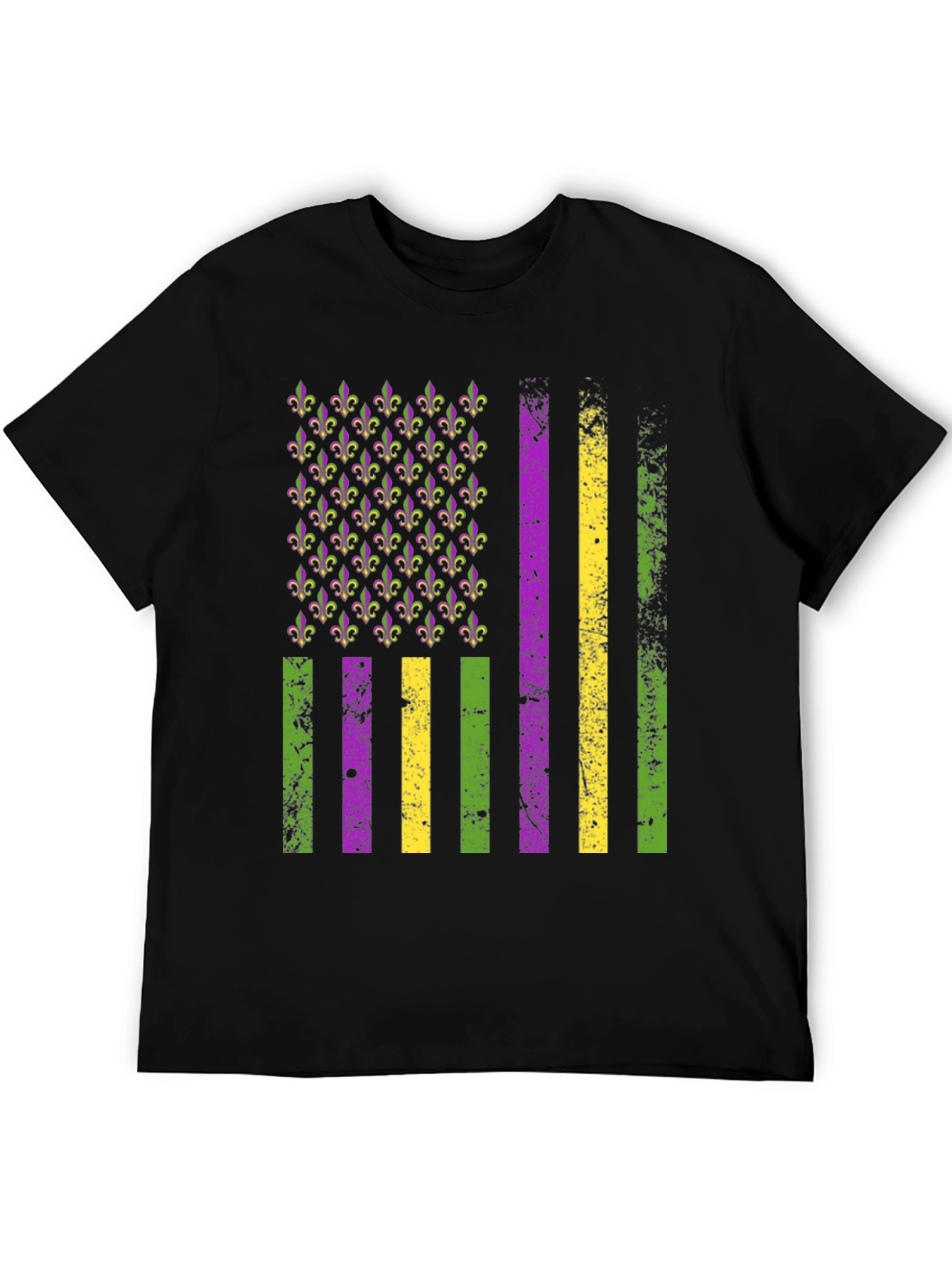Mardi Gras American Flag T-Shirt