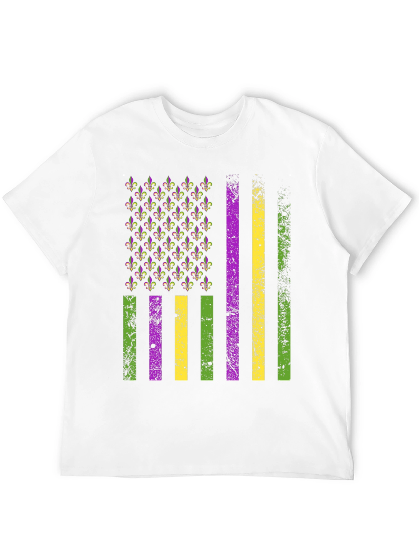Mardi Gras American Flag T-Shirt