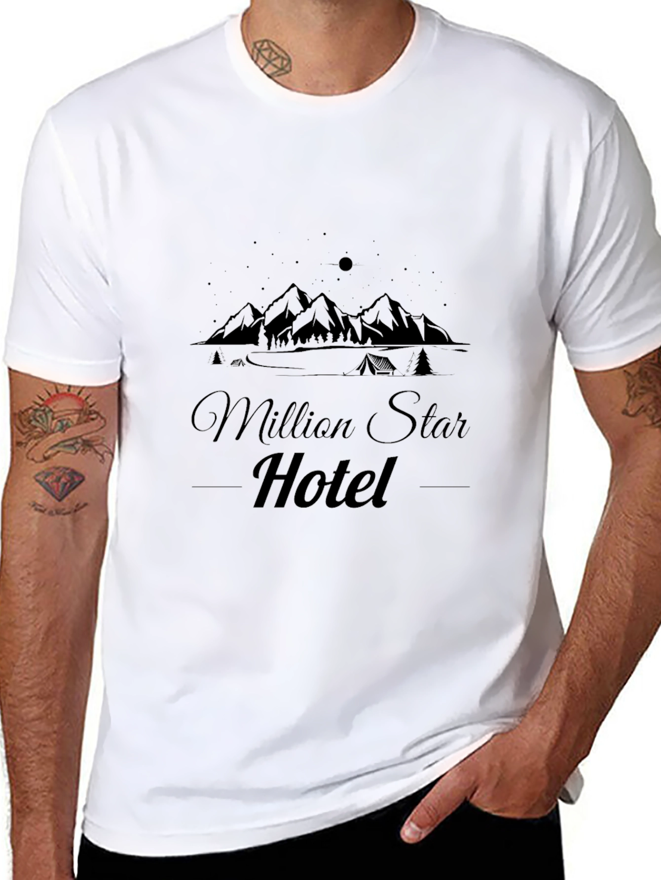 Million Star Hotel T-Shirt - Camping Adventure Tee