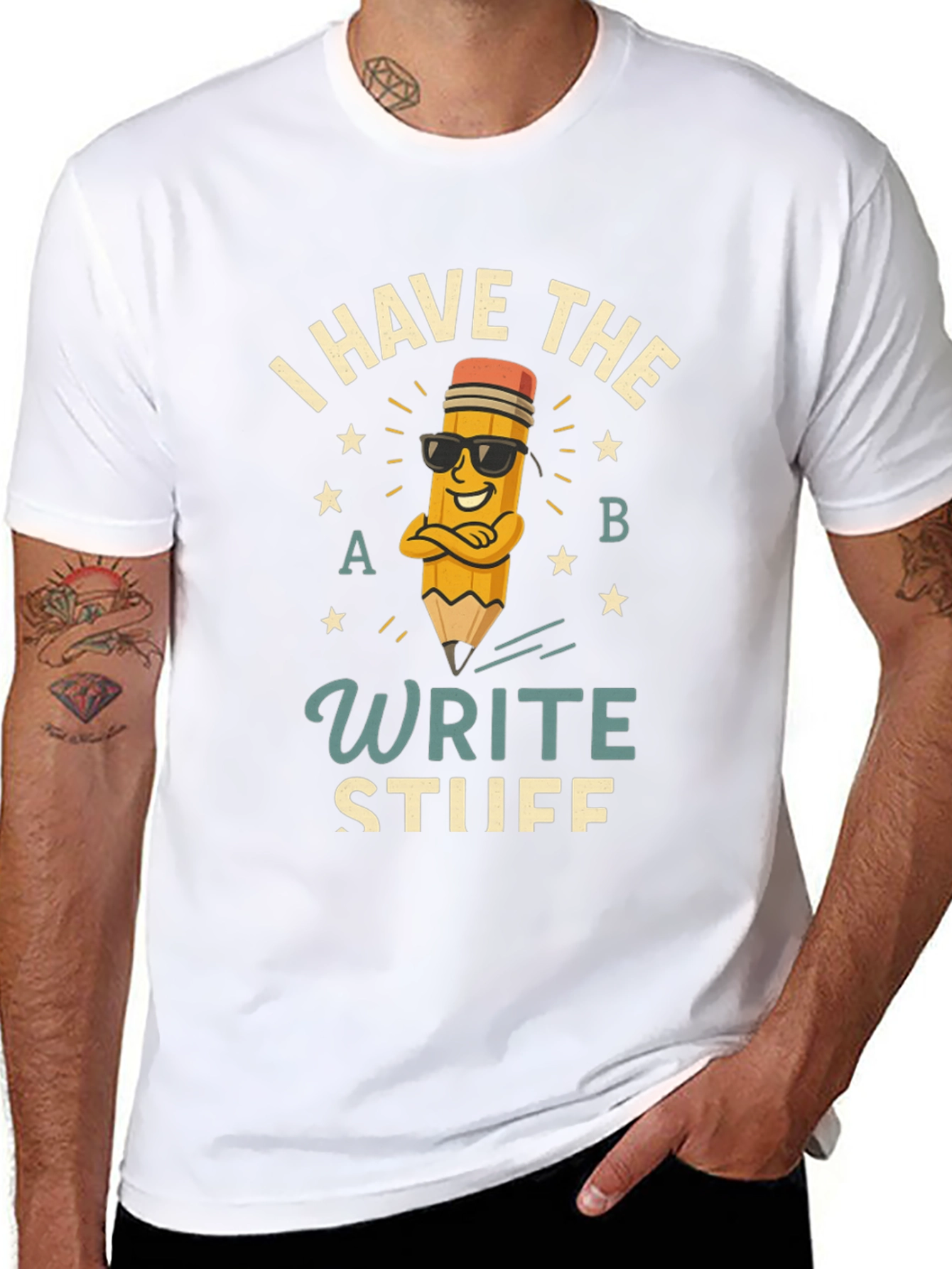 Write Stuff T-Shirt - Funny Pencil Design