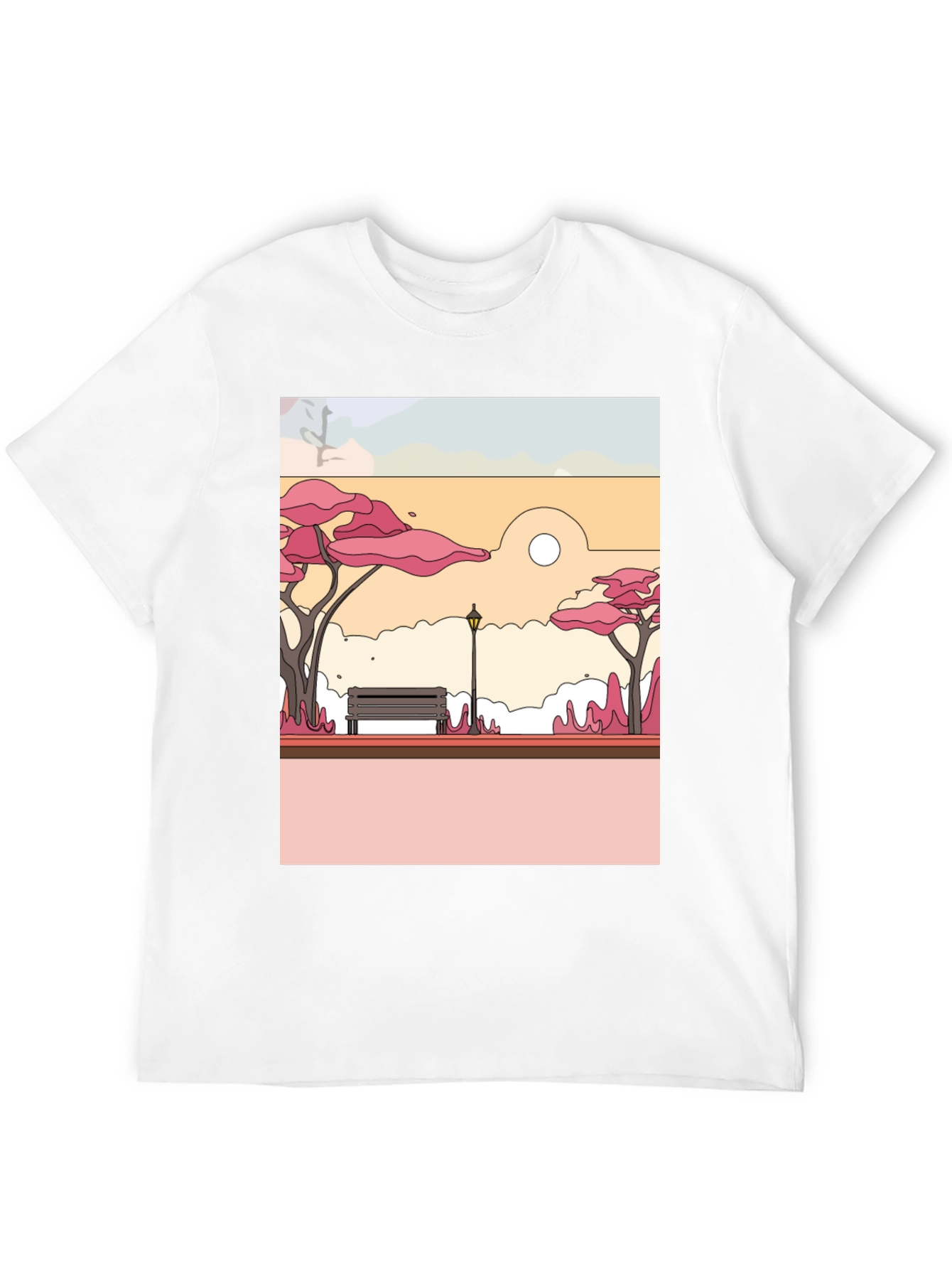 Park Bench Graphic Tee - Nature Inspired Style