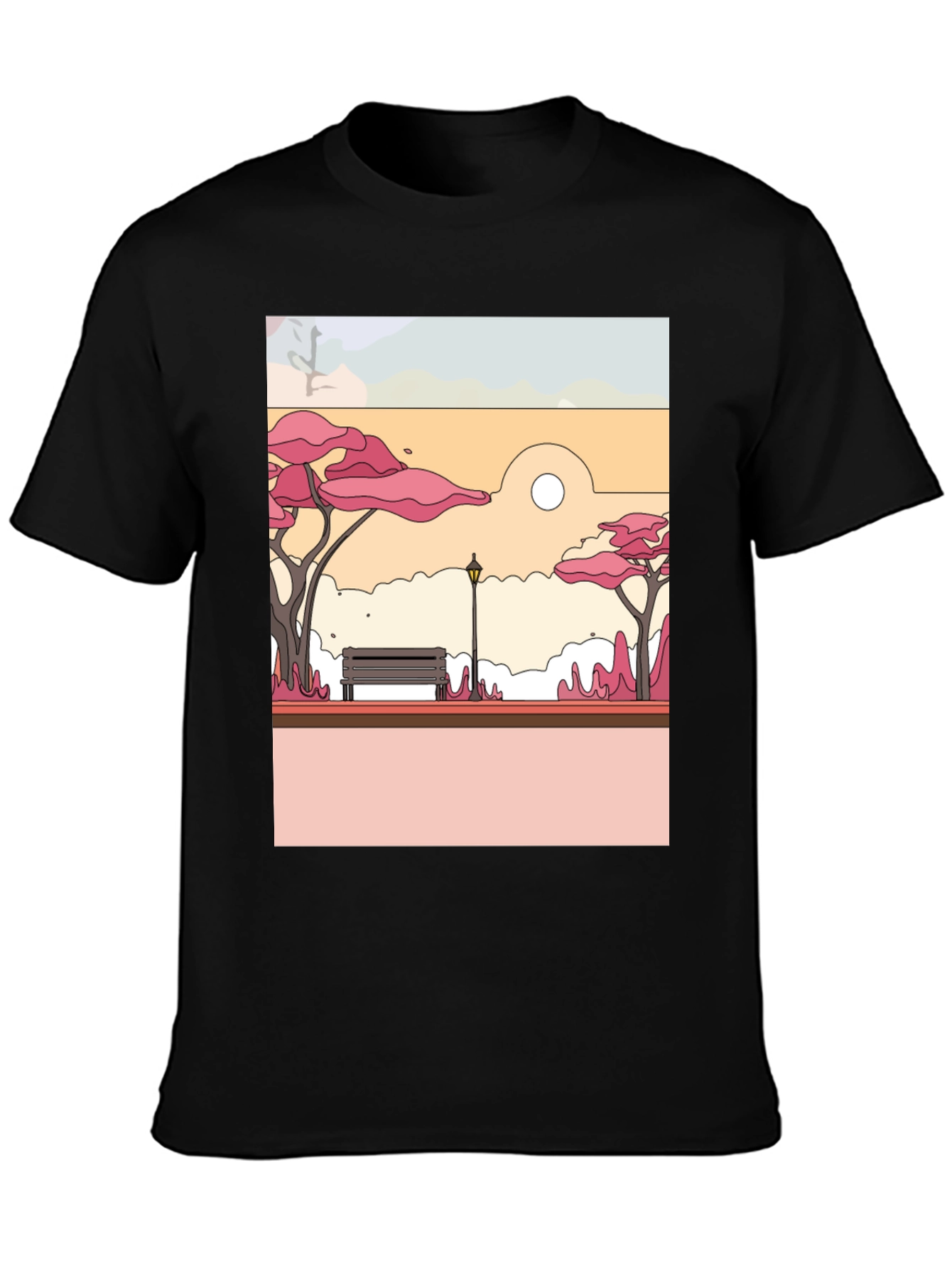 Park Bench Graphic Tee - Nature Inspired Style