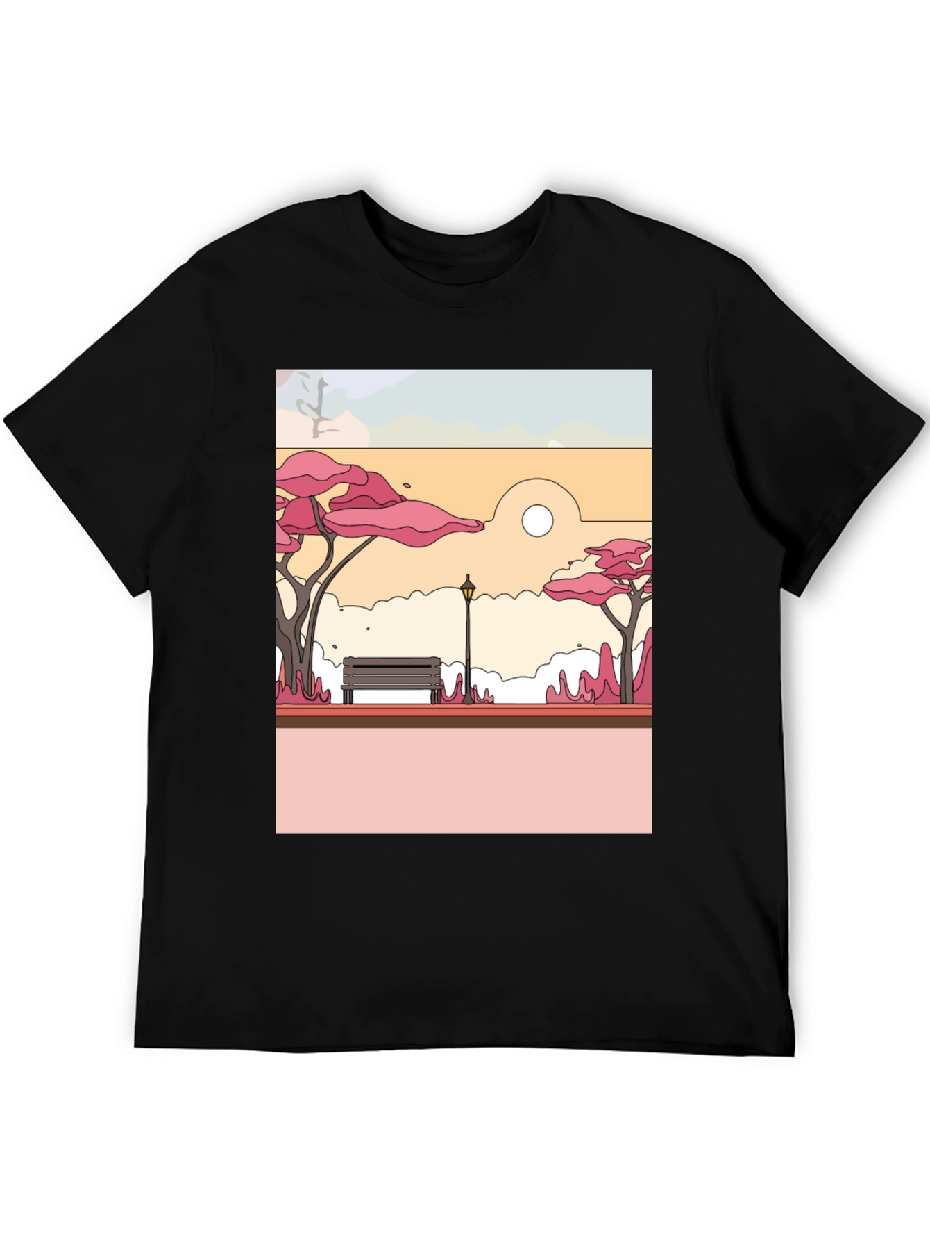 Park Bench Graphic Tee - Nature Inspired Style