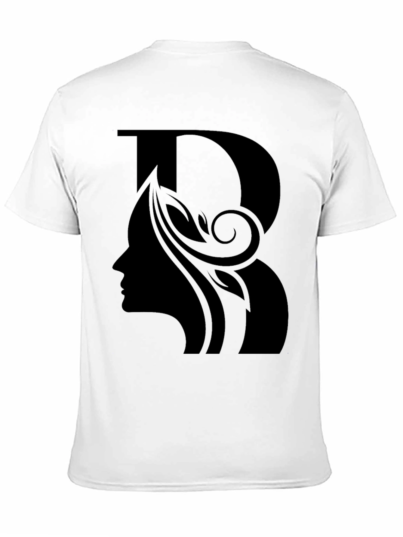 Elegant Black T-Shirt with Silhouette Design