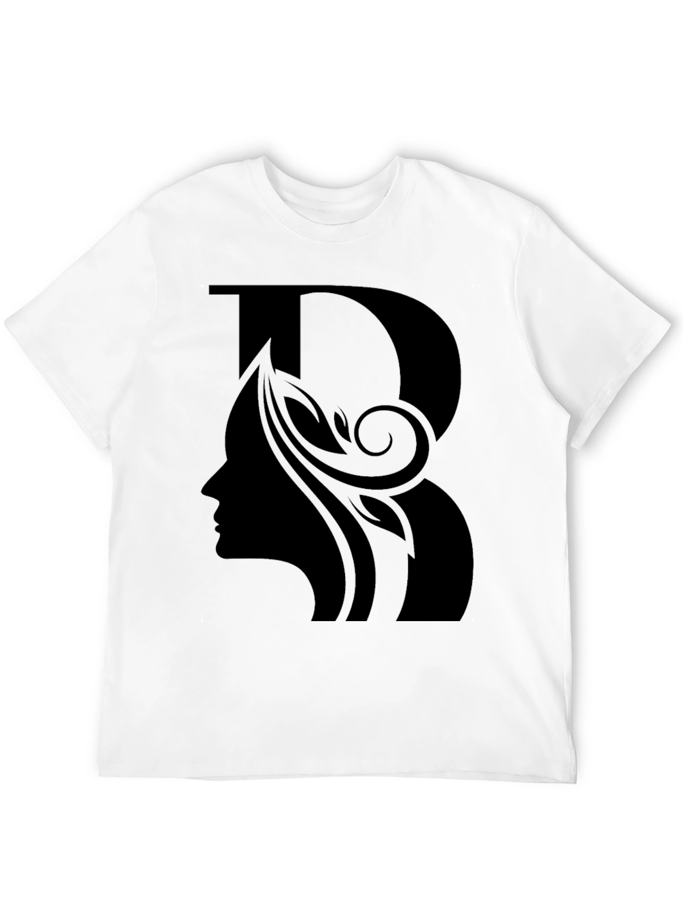 Elegant Black T-Shirt with Silhouette Design