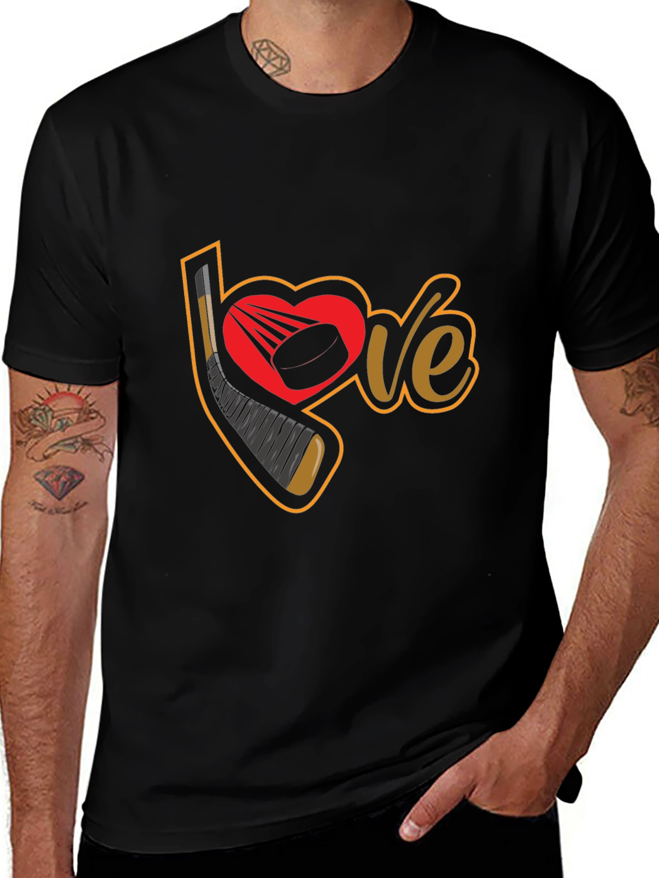 Hockey Love T-Shirt - Sporty Graphic Tee