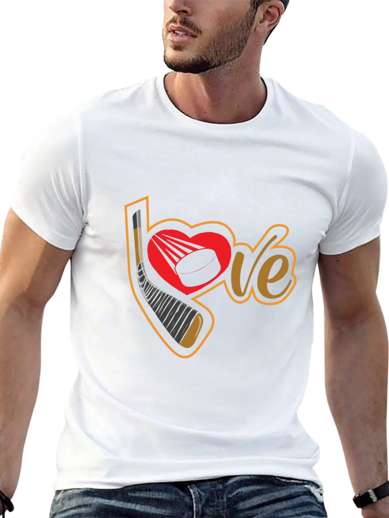 Hockey Love T-Shirt - Sporty Graphic Tee
