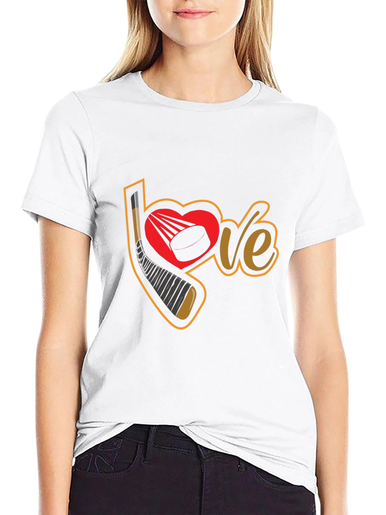 Hockey Love T-Shirt - Sporty Graphic Tee