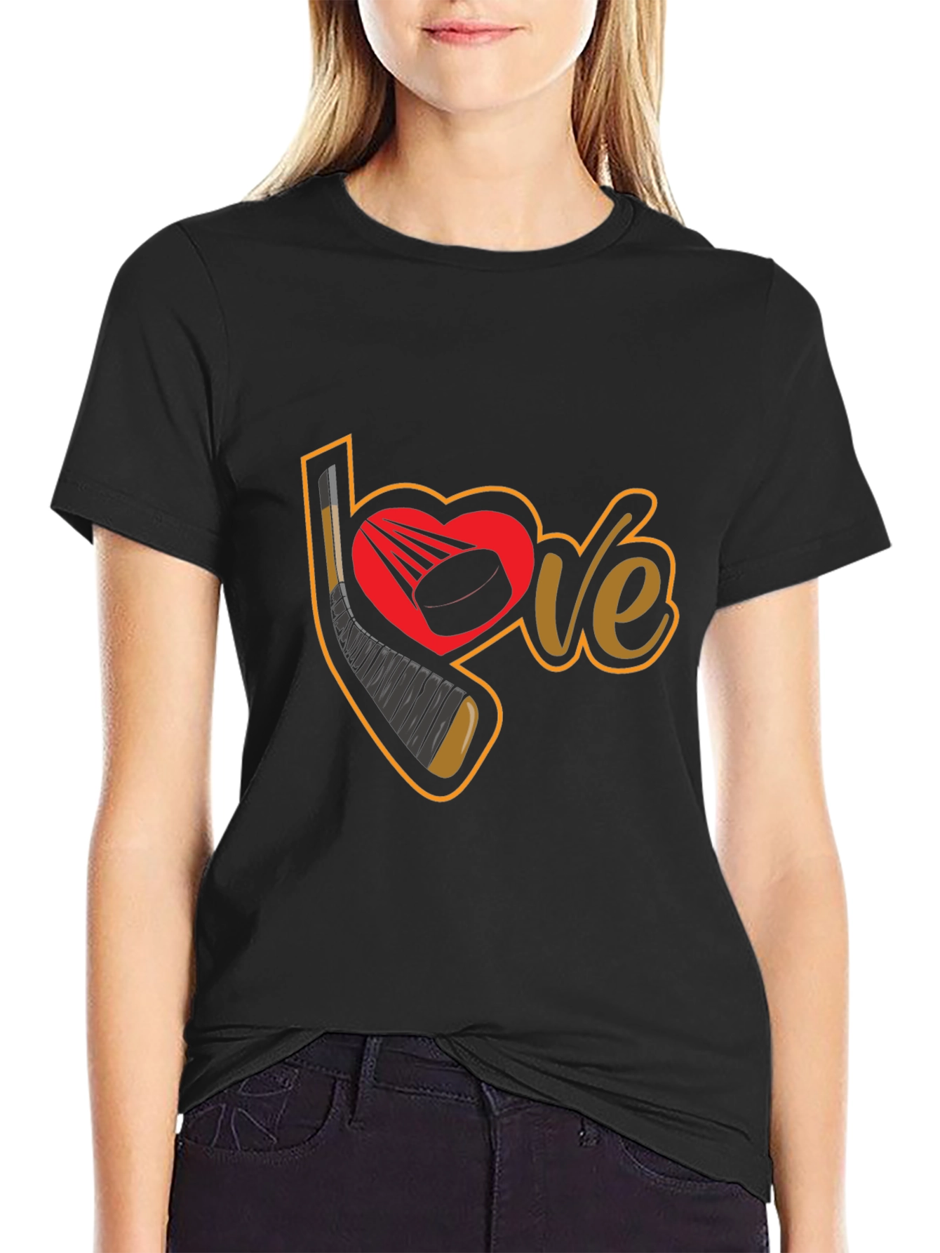 Hockey Love T-Shirt - Sporty Graphic Tee