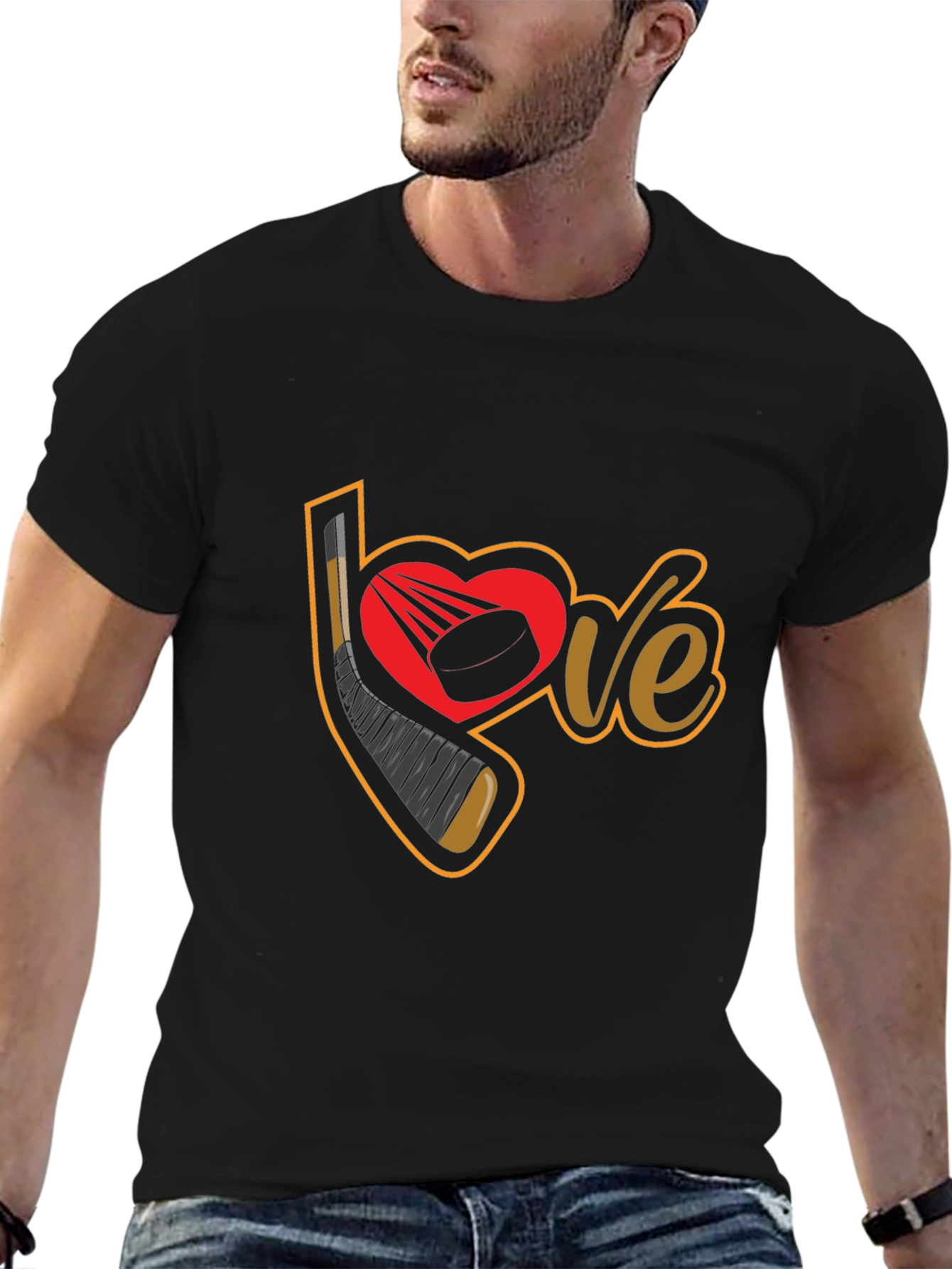 Hockey Love T-Shirt - Sporty Graphic Tee