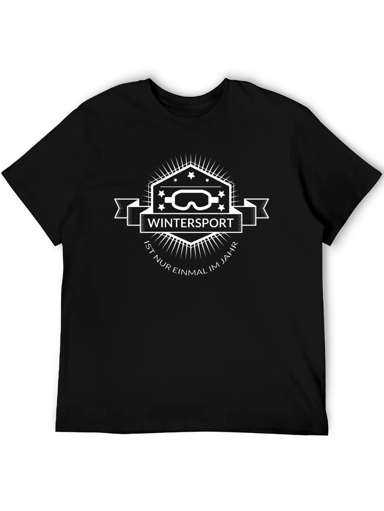 Wintersport Graphic Tee - Black Crew Neck