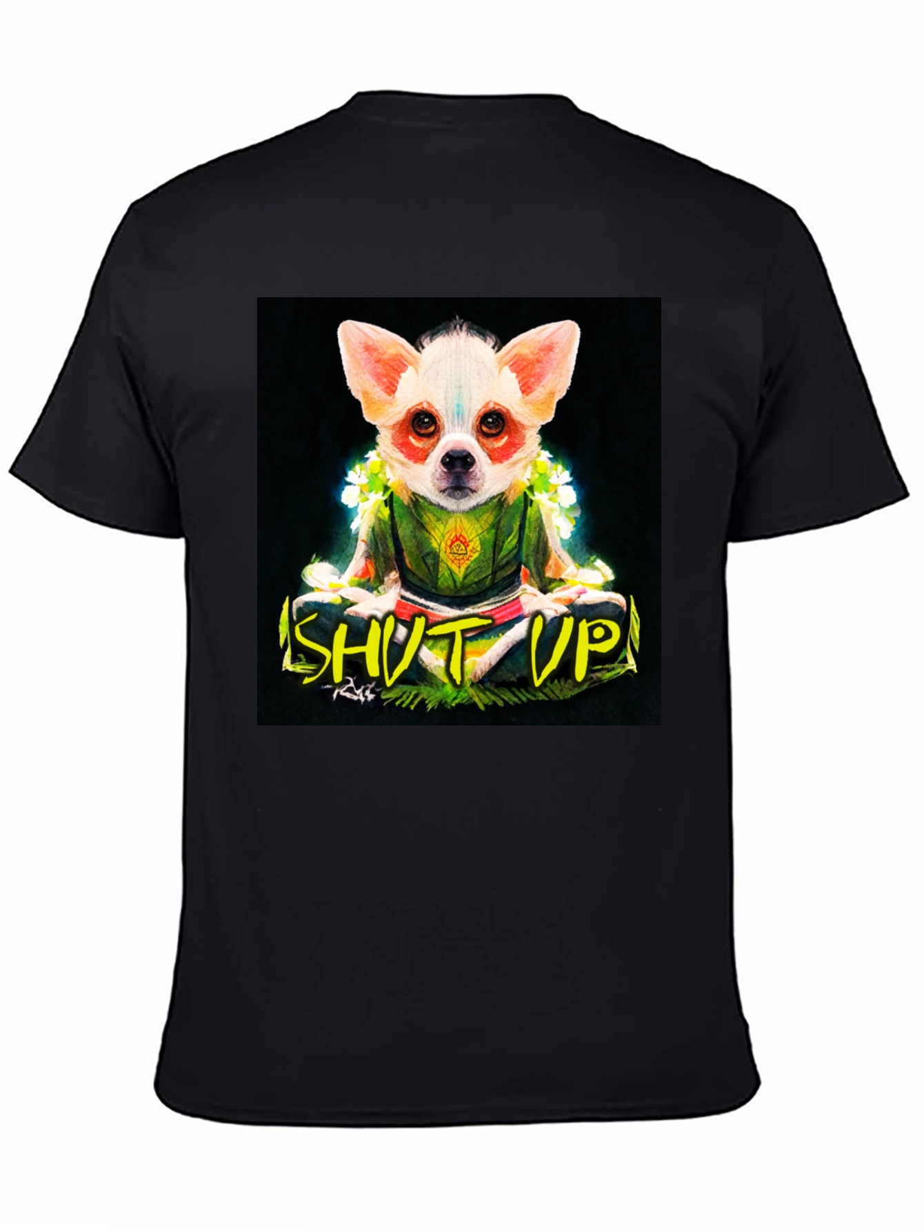 Zen Chihuahua Graphic Tee - Shut Up & Meditate